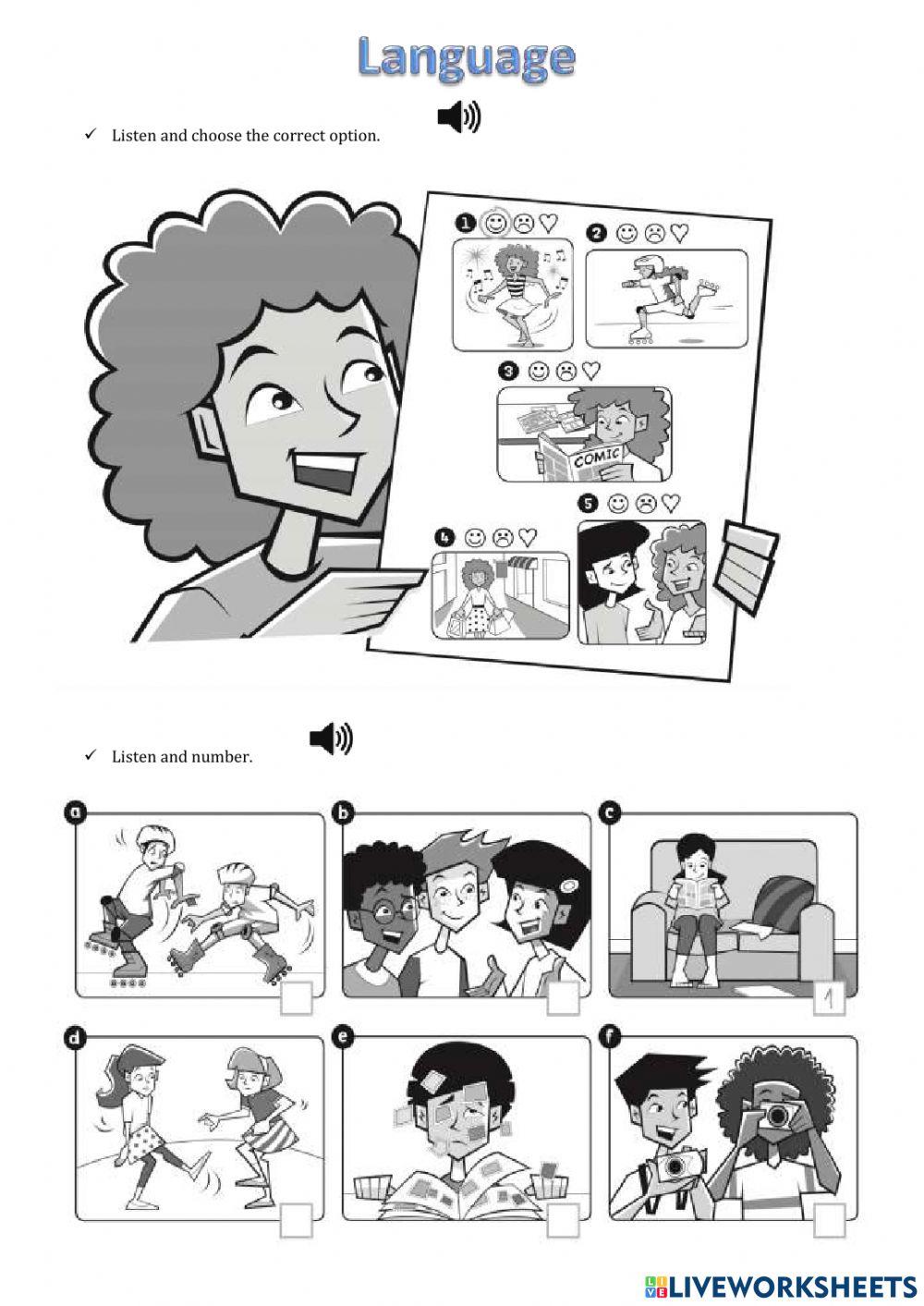 Likes and free time activities