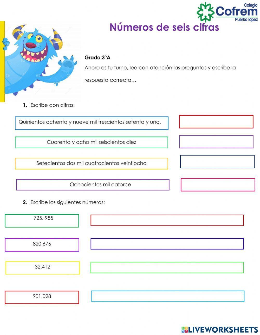Números de seis cifras