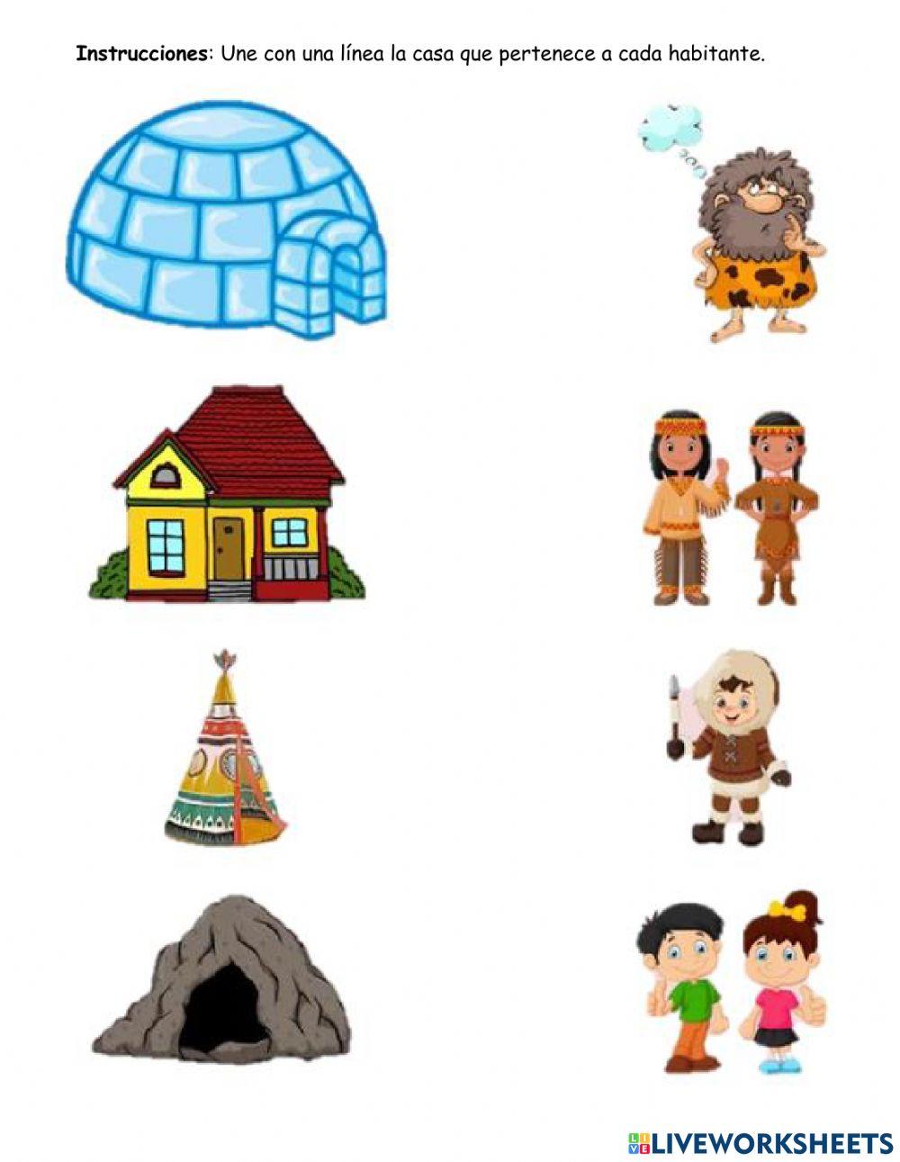 Tipos de casa y sus habitantes