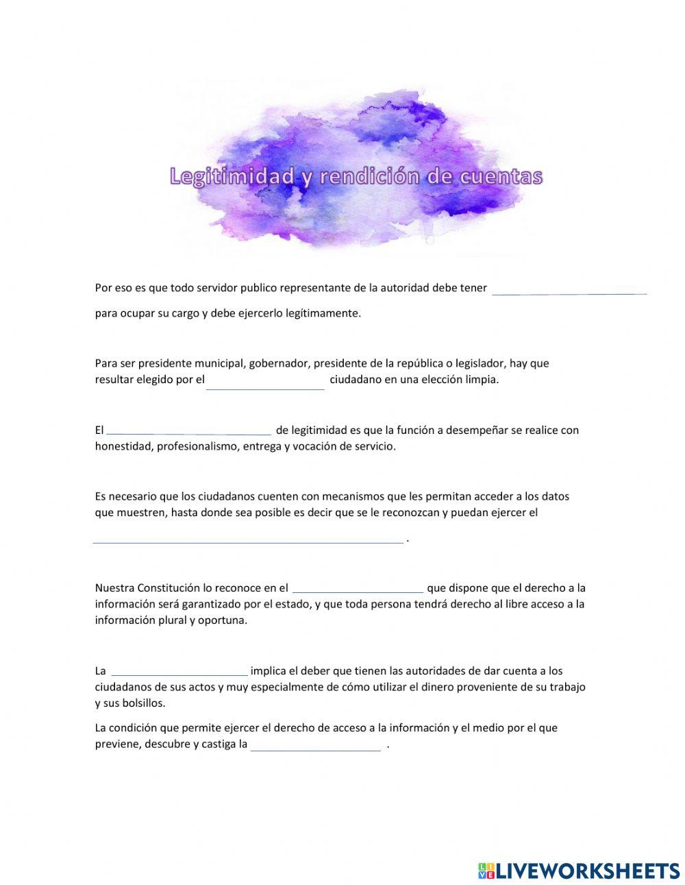 Legitimidad y rendición de cuentas