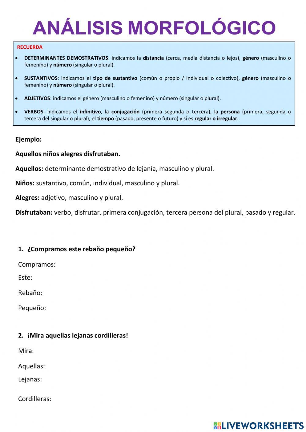 Análisis morfológico