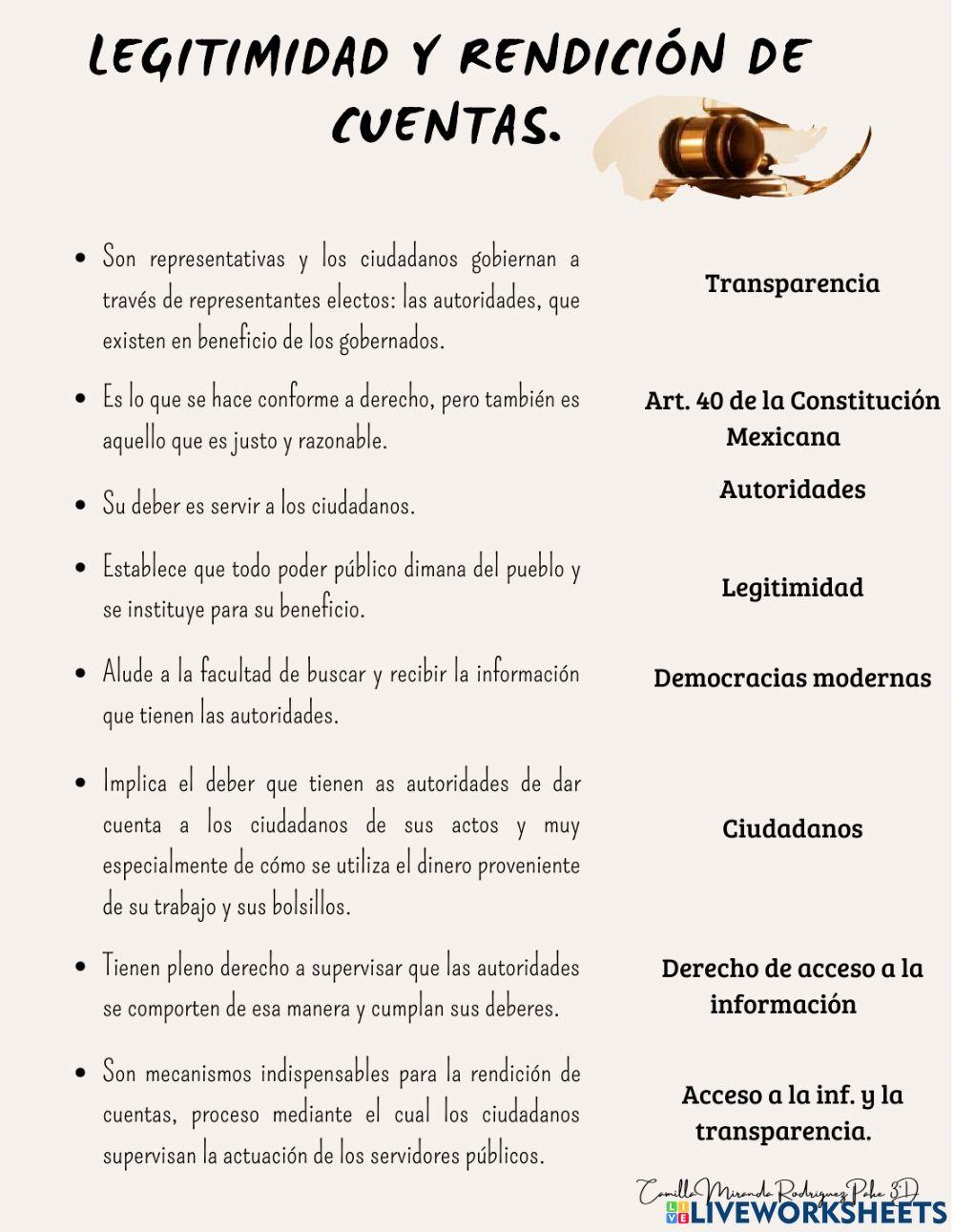 Legitimidad y rendición de cuentas