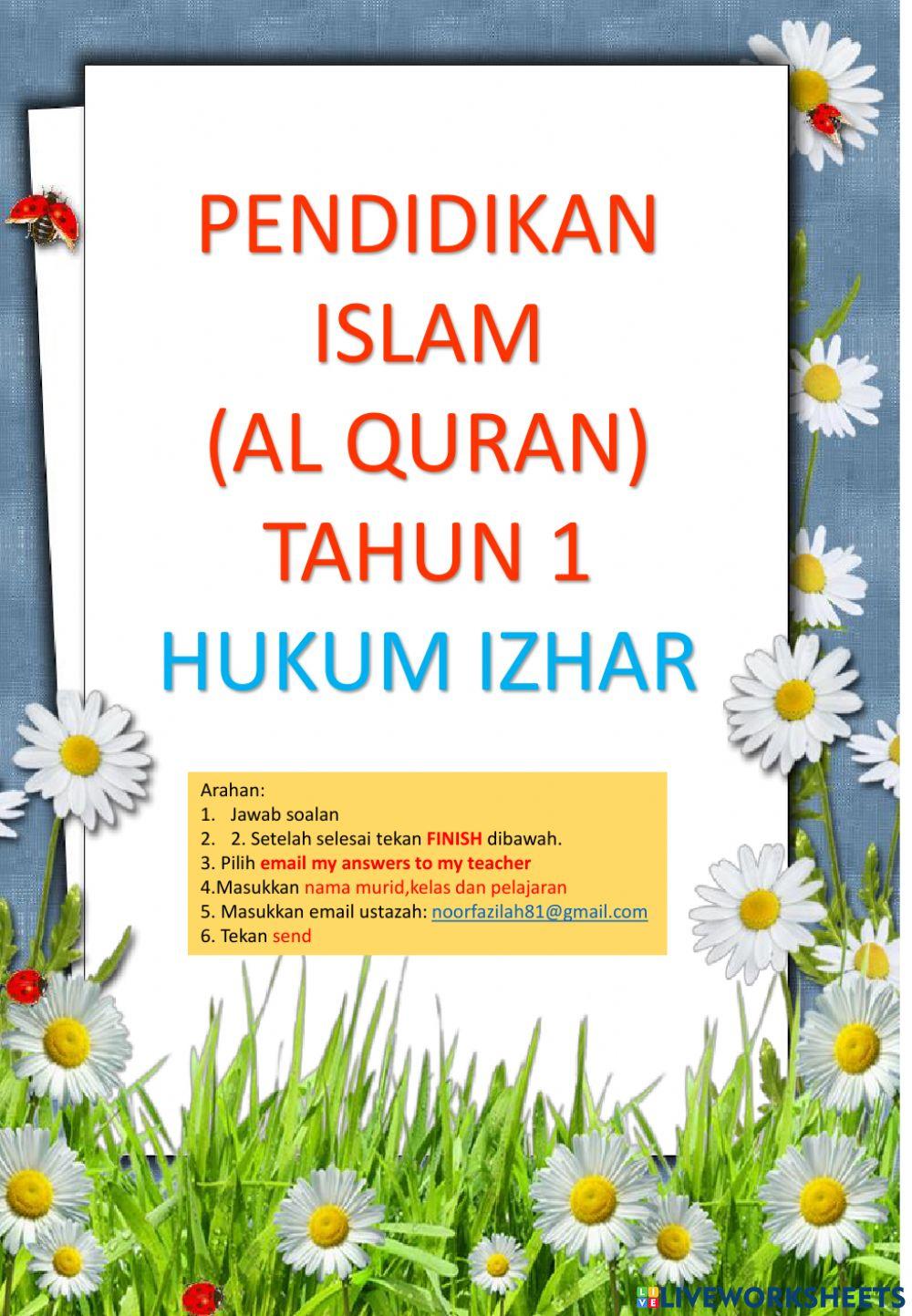 Hukum izhar Hukum izhar