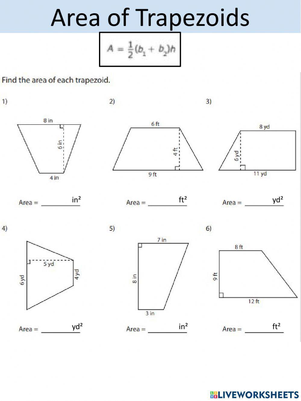 Area of Trapezoids