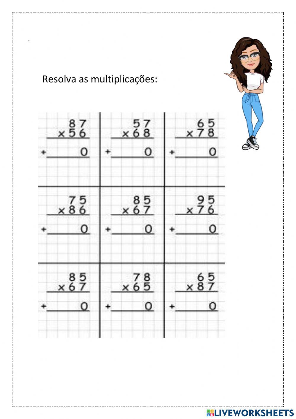 Multiplicação 2 algarismos