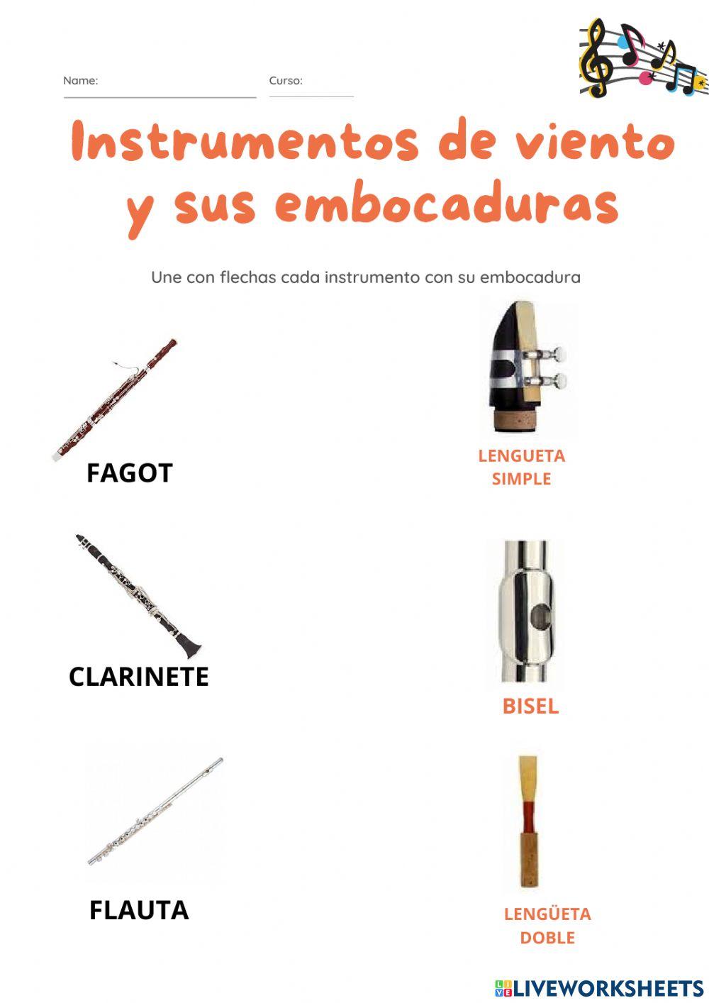 Instrumentos de viento. Embocadura