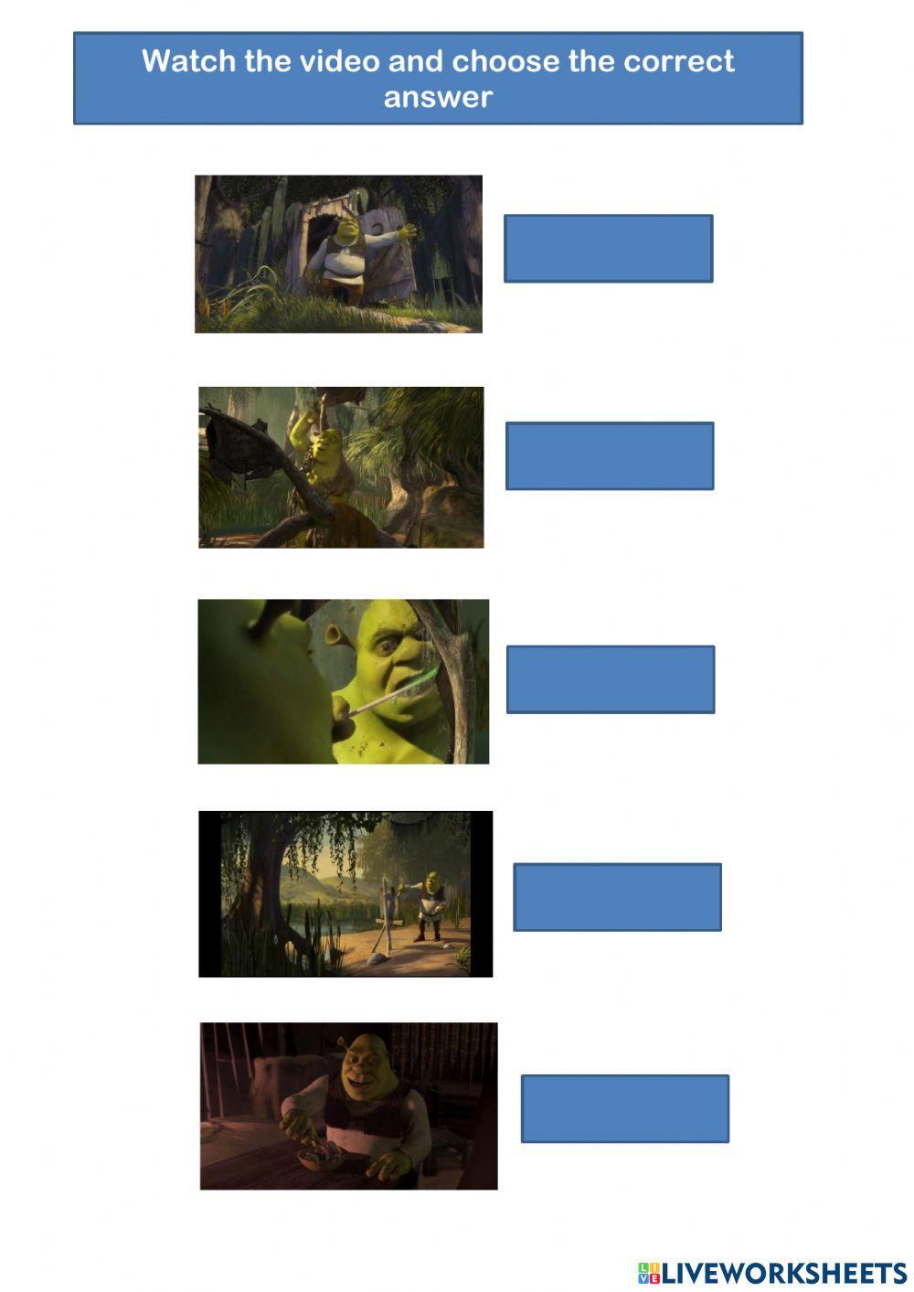 Shreks daily routine