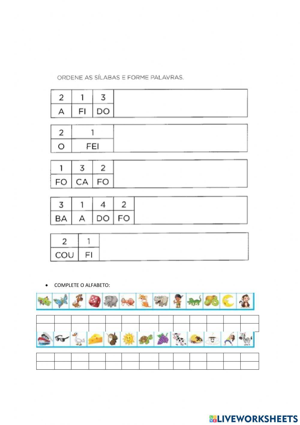 Explorando a consoante f