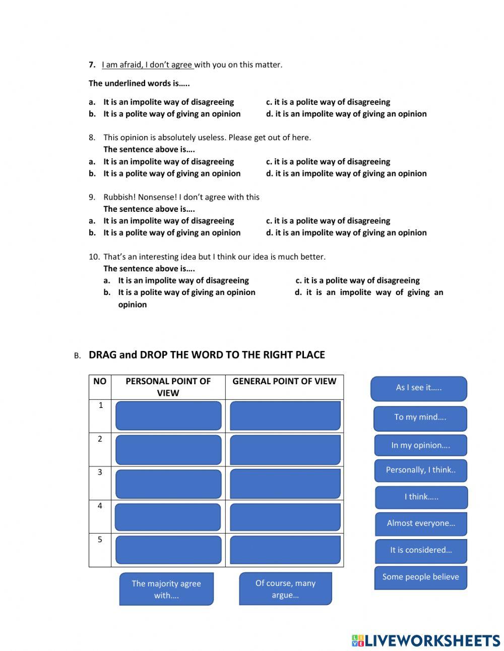 LKPD OPINION - THOUGHTS