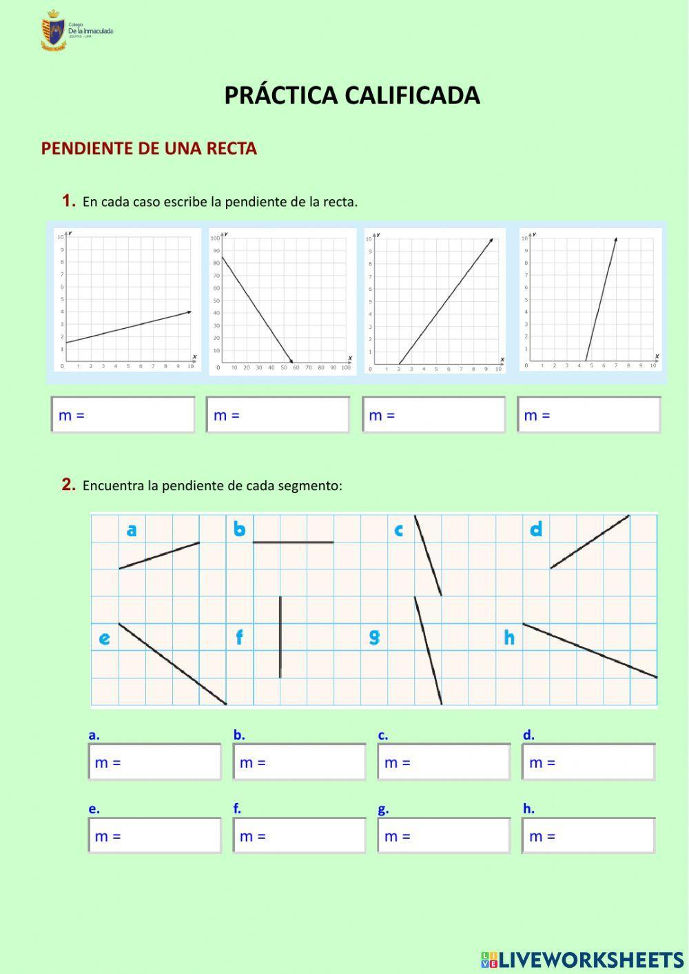 Pendiente de una recta 2