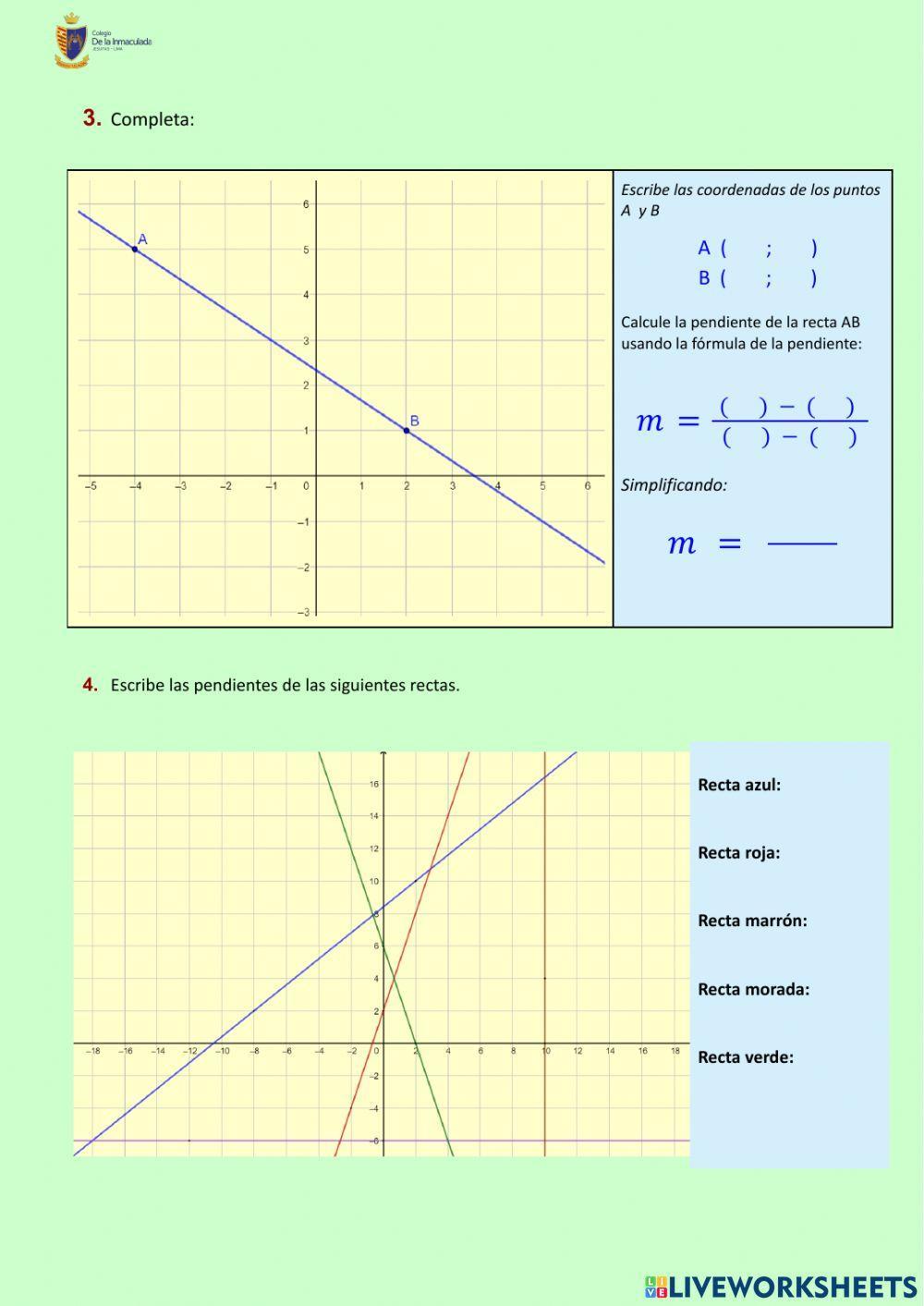 Pendiente de una recta 2