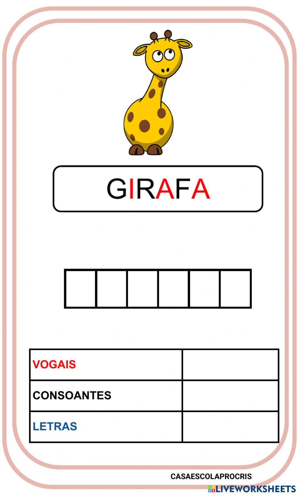 Construção das palavras