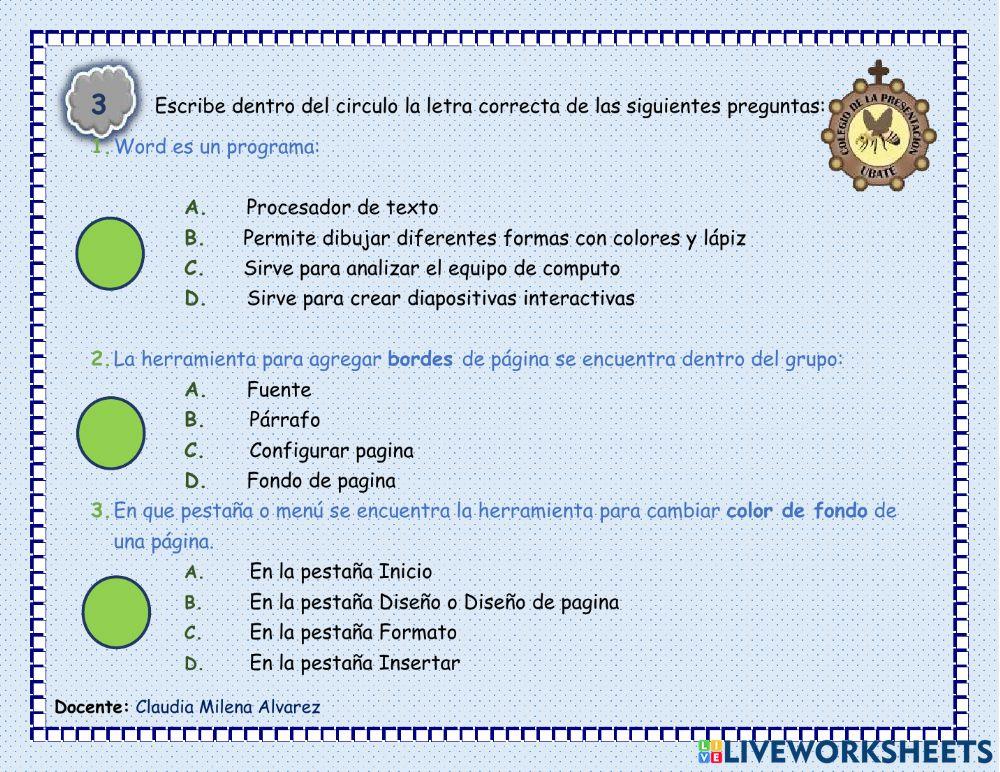 Herramientas básicas de Word