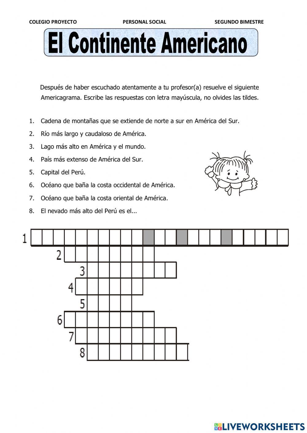 Refuerzo en casa- continente americano