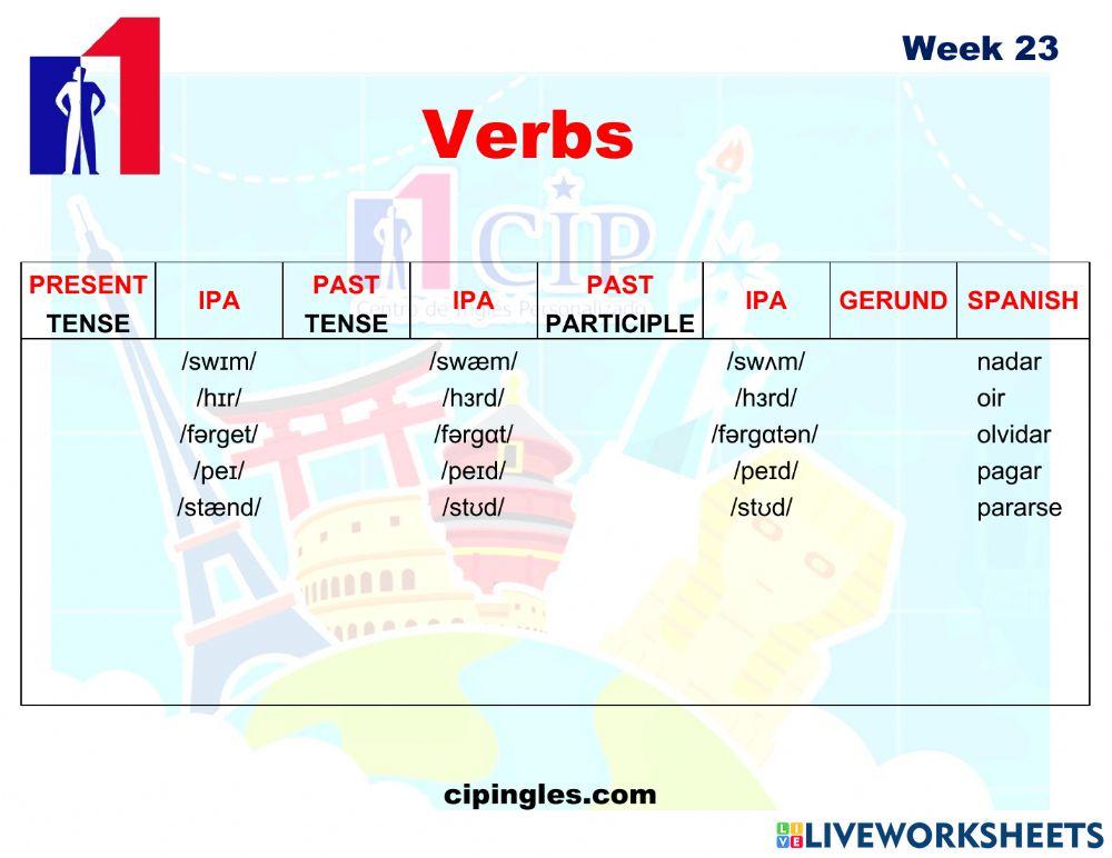 KIDS Verbs week 23
