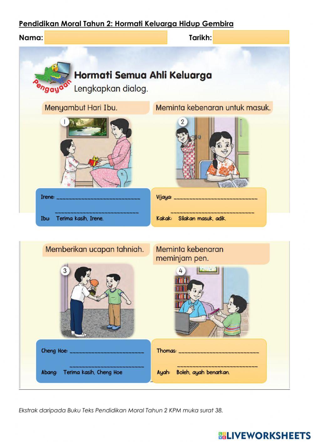 PM Tahun 2 - Hormat dalam Keluarga
