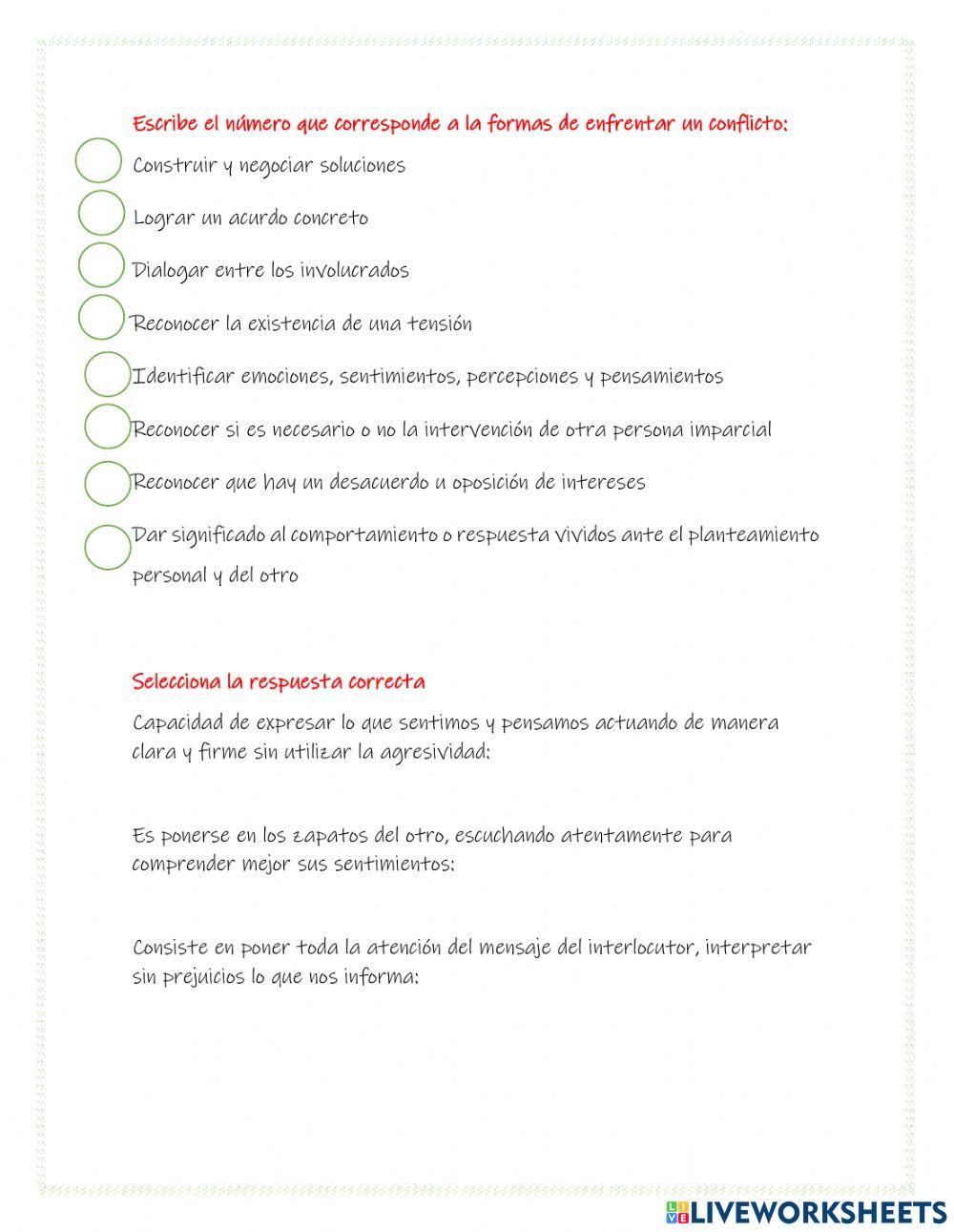 Resolución pacífica de conflictos Resolución pacífica de conflictos