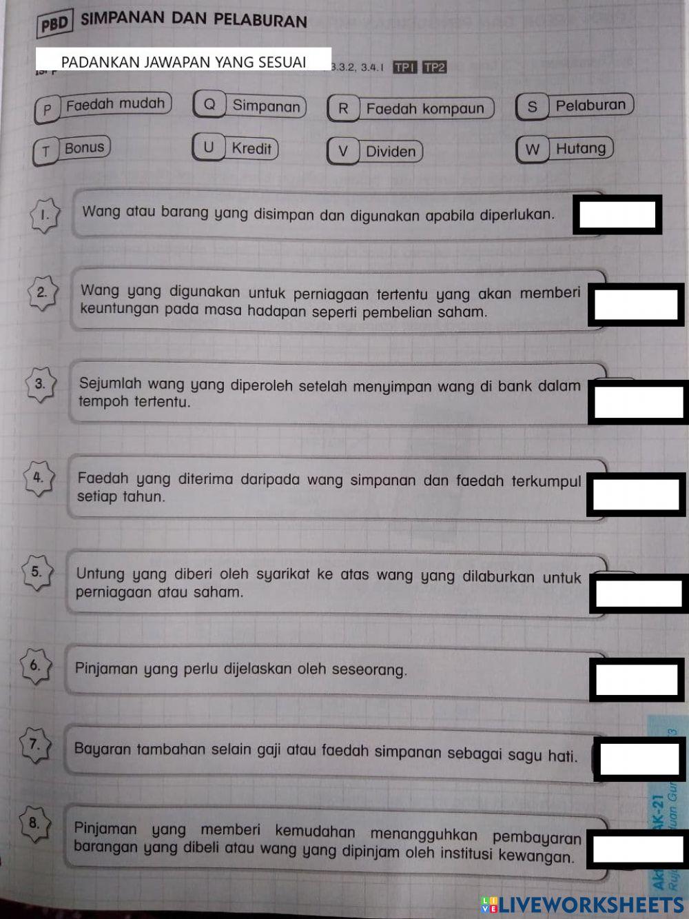 Simpanan dan pelaburan