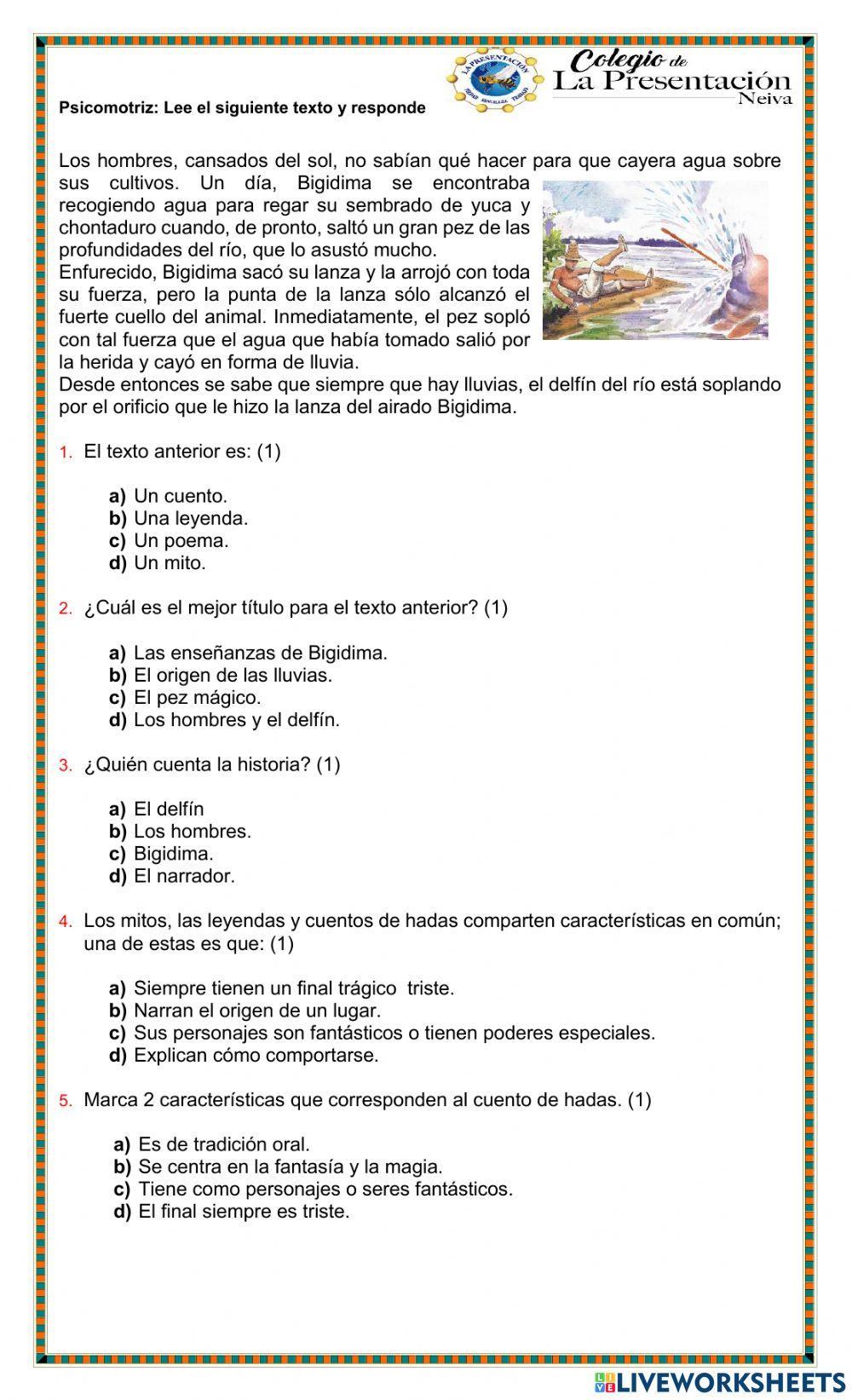 La narración y sus clases