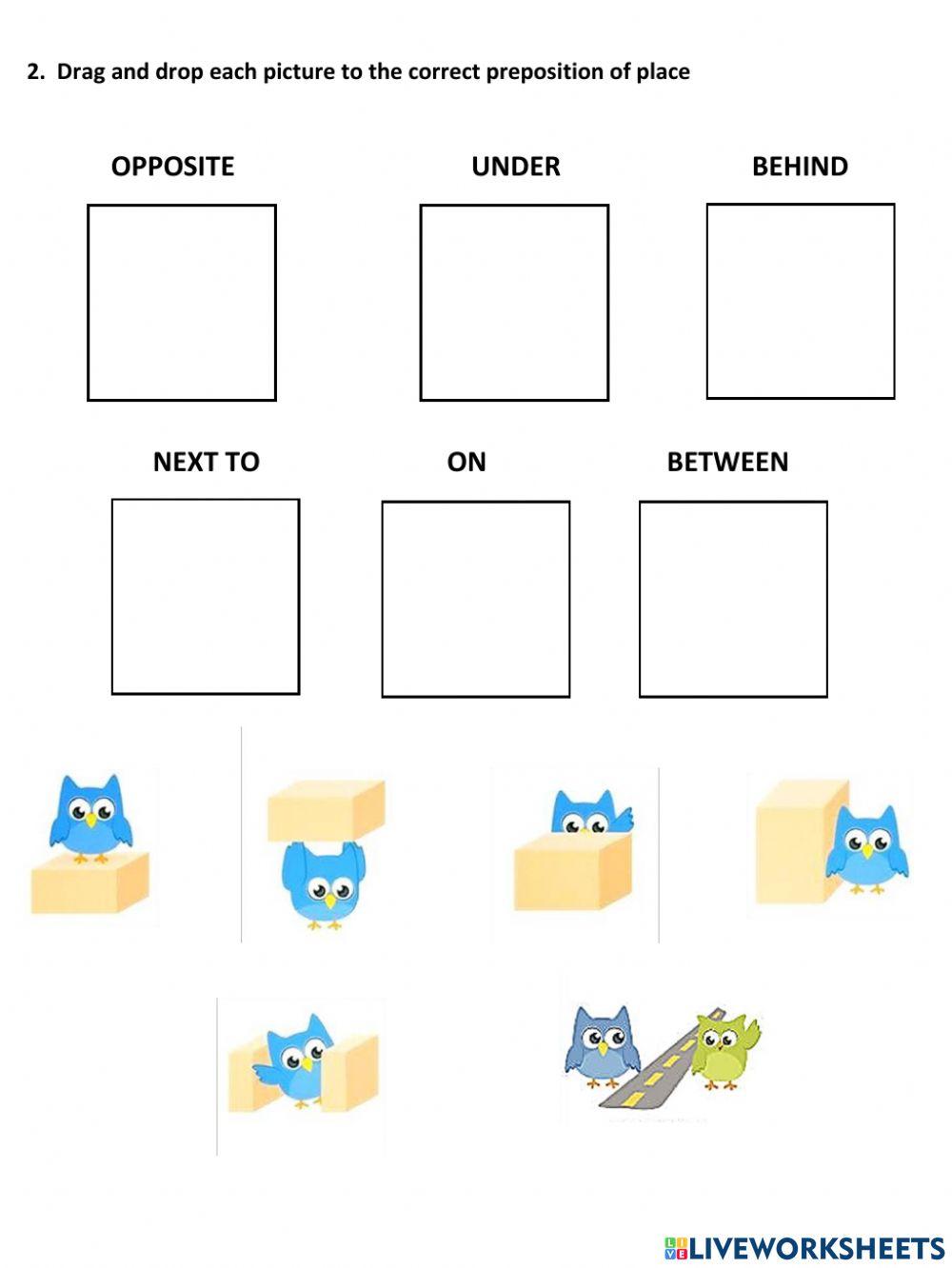 3° Quiz No.1 - Prepositions of places and Places of the city