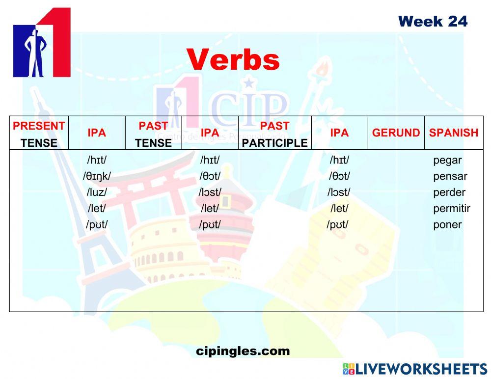 KIDS Verbs exams week 24