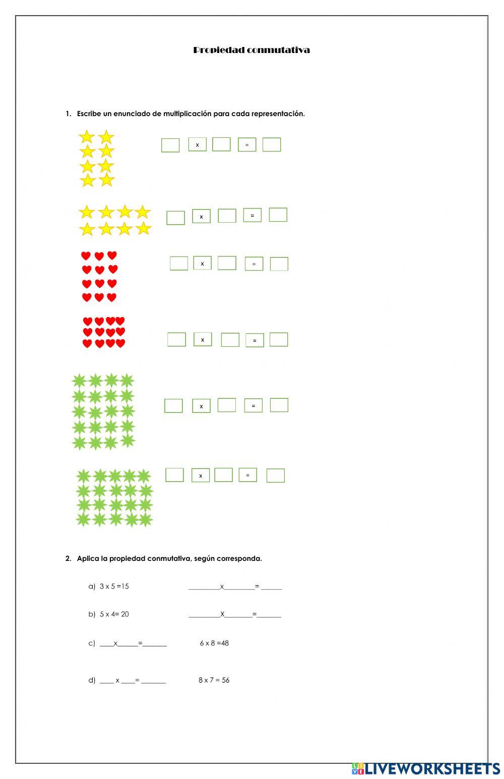 Propiedades conmutativa