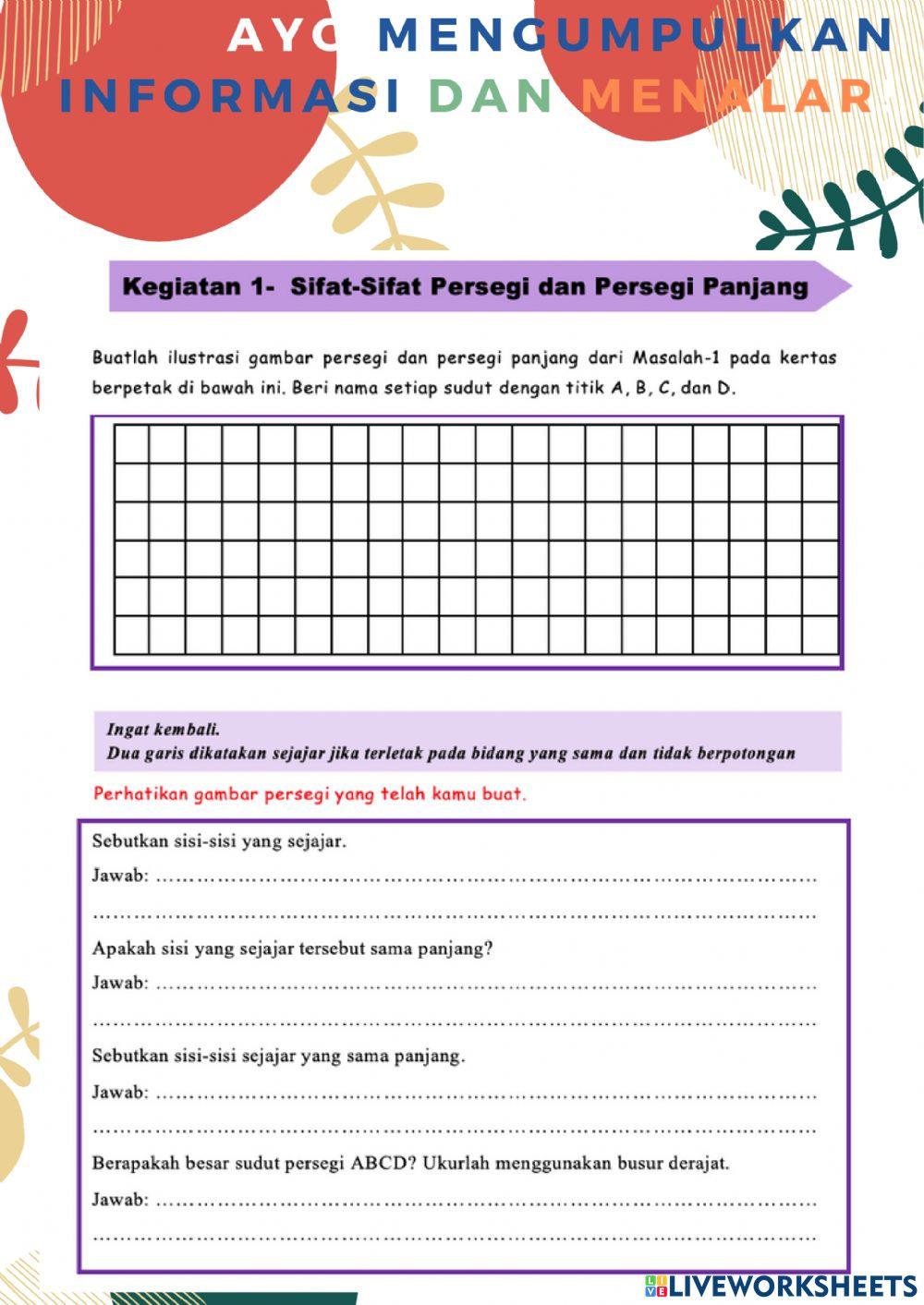 Keliling dan Luas Persegi dan Persegi Panjang