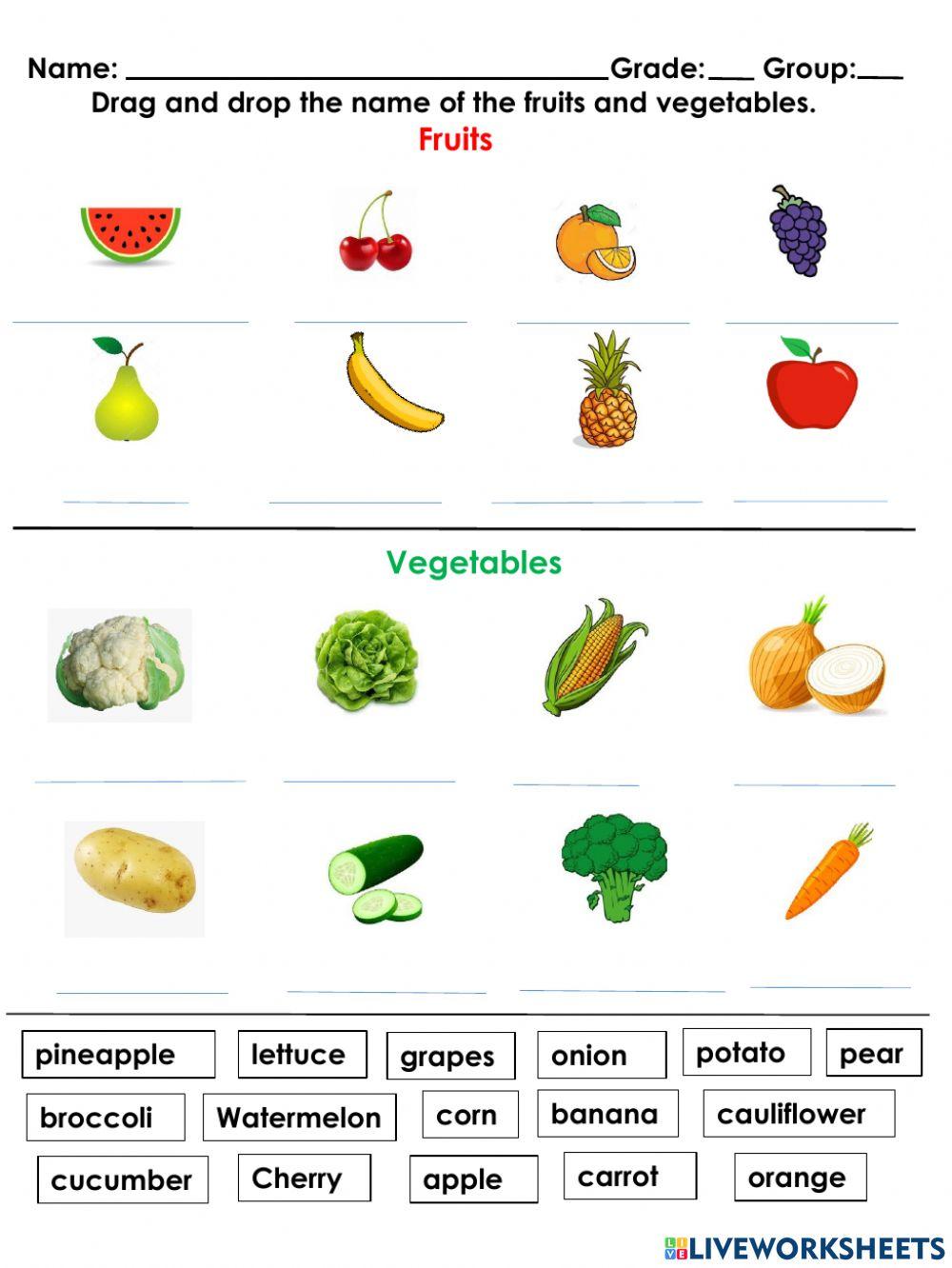 Fruit and vegetables