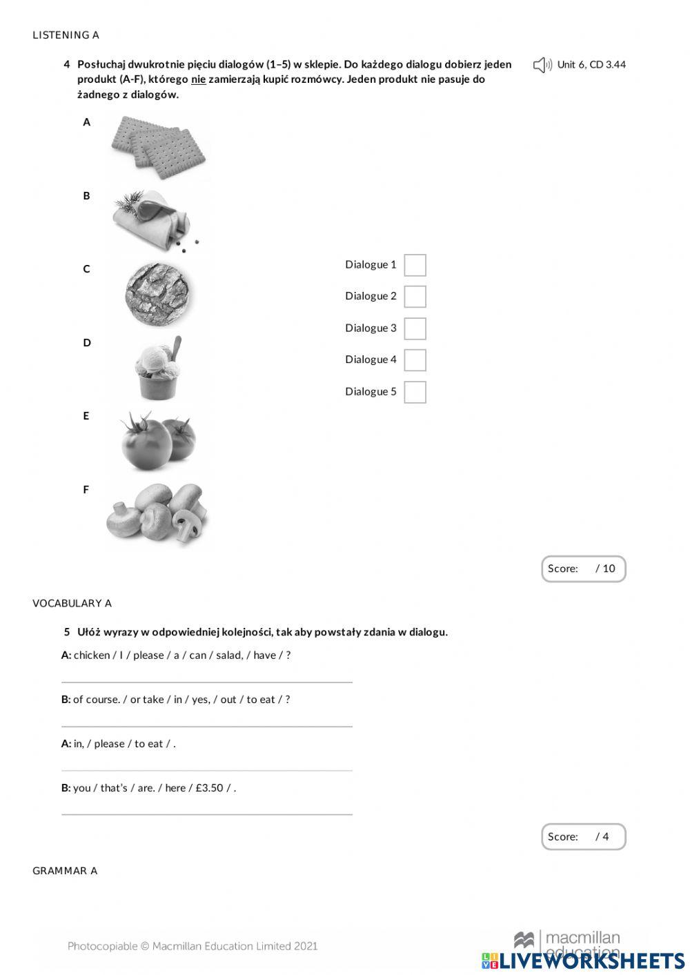 Brainy Klasa 4 Unit 6 Test