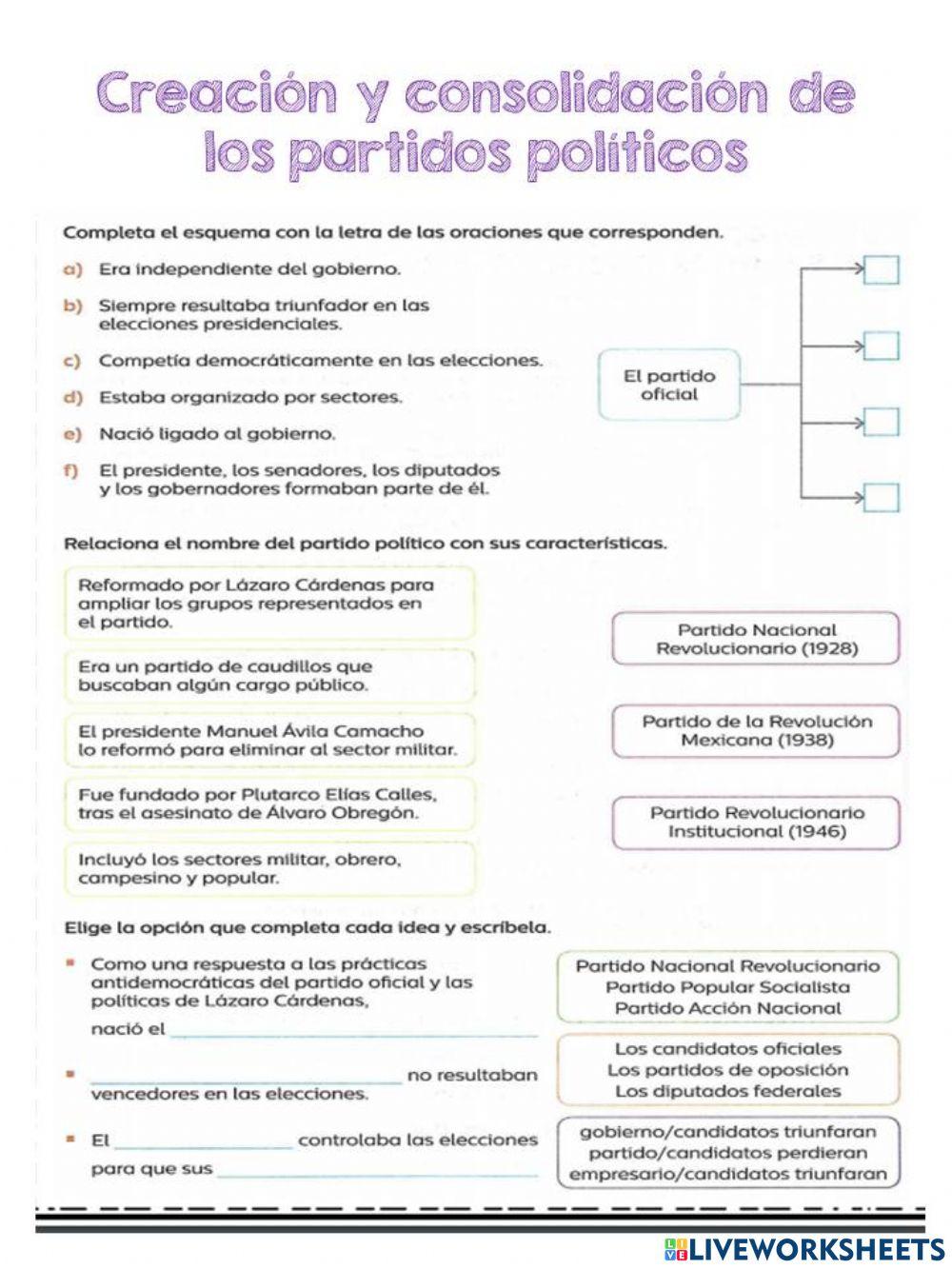 Partido oficial y la oposicioón