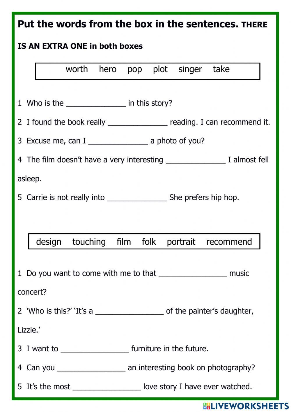 Culture (music.art, litereature, theatre. film)