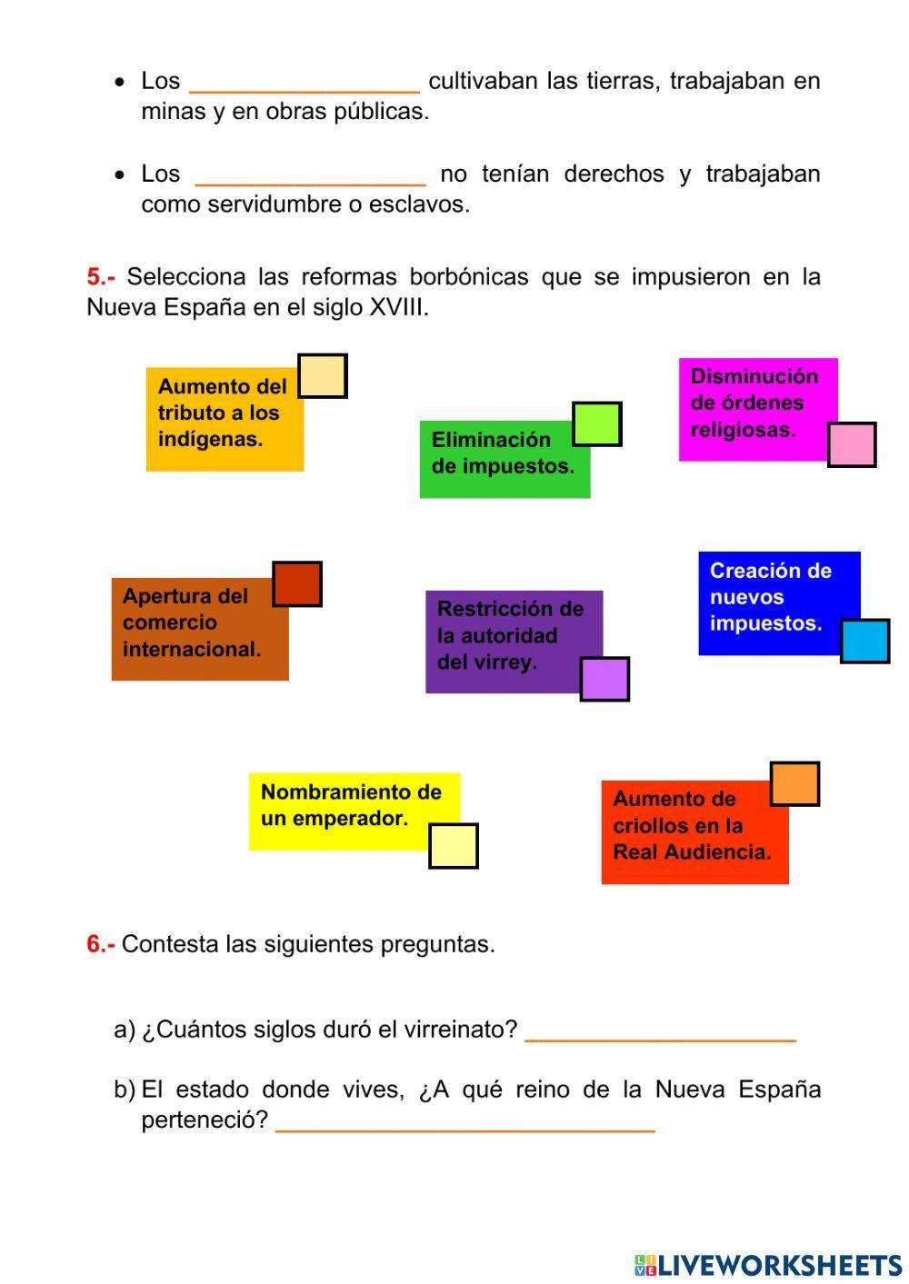 La vida en la Nueva España