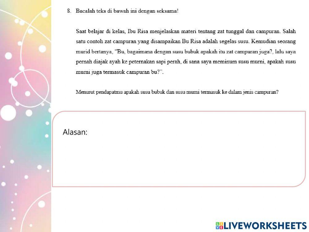 Evaluasi Belajar Tema 9 Subtema 1 Pembelajaran 2
