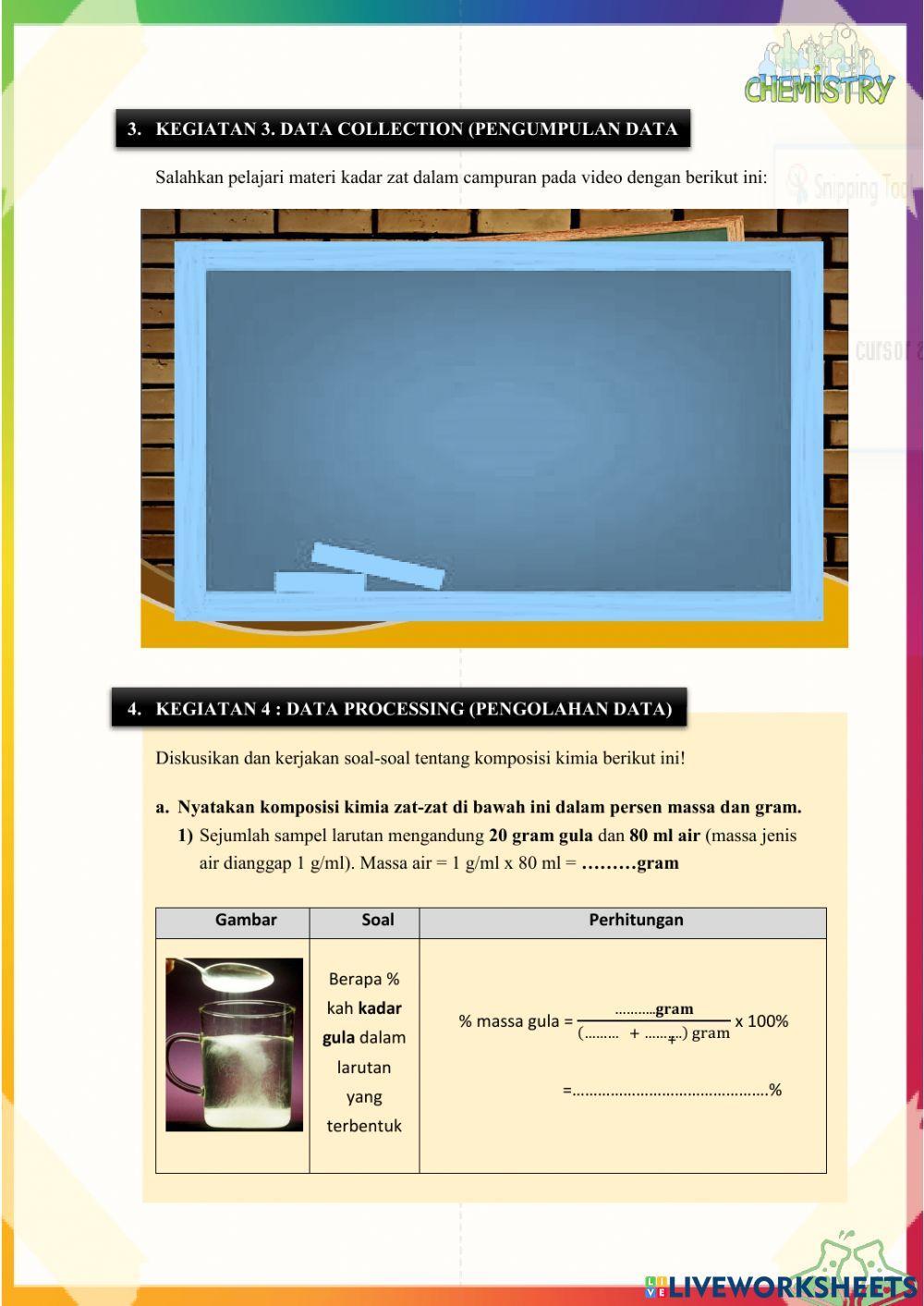 Kadar zat dalam campuran