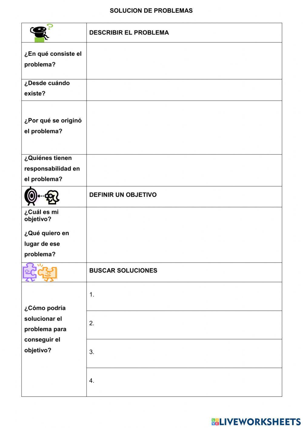 Ejercicios solución de problemas