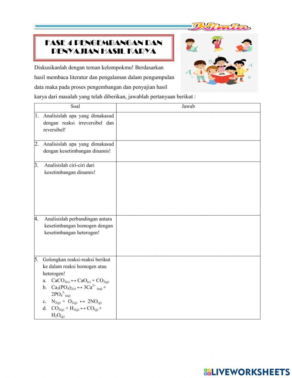 E-LKPD 1 kesetimbangan kimia