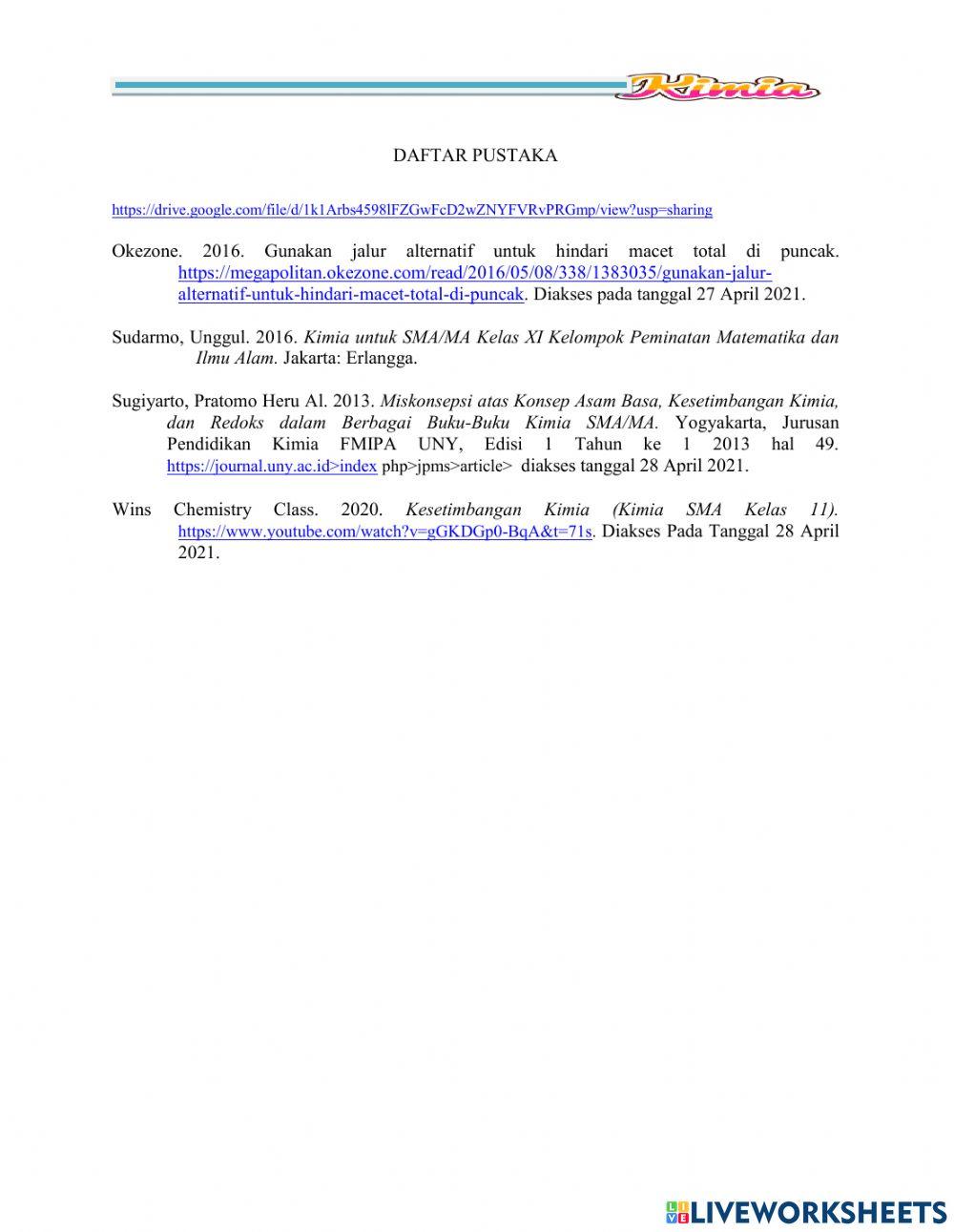 E-LKPD 1 kesetimbangan kimia