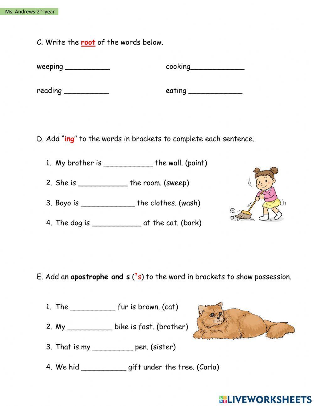 Term 3 Weekly Test 3- Language Arts