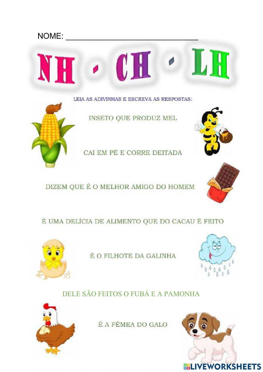 Ortografia - lh-nh-ch