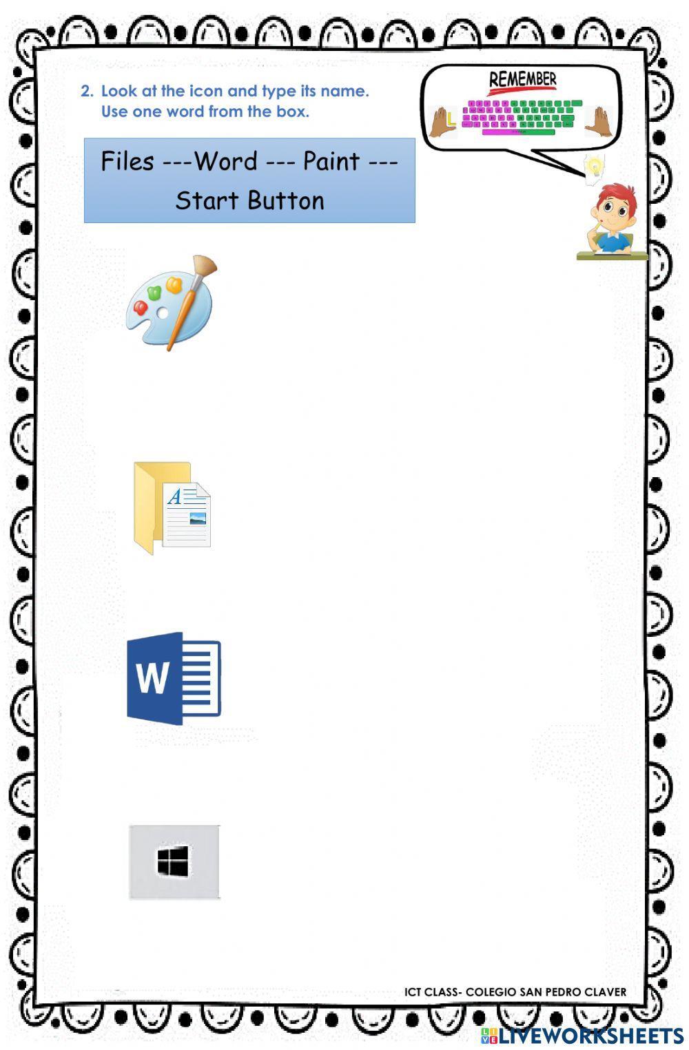 Icons 981806 | Jeniffer Carvajal | LiveWorksheets