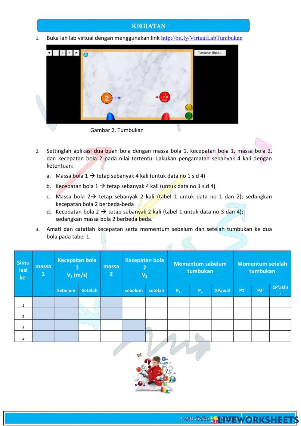 LKPD Hk. Kekekalan Momentum