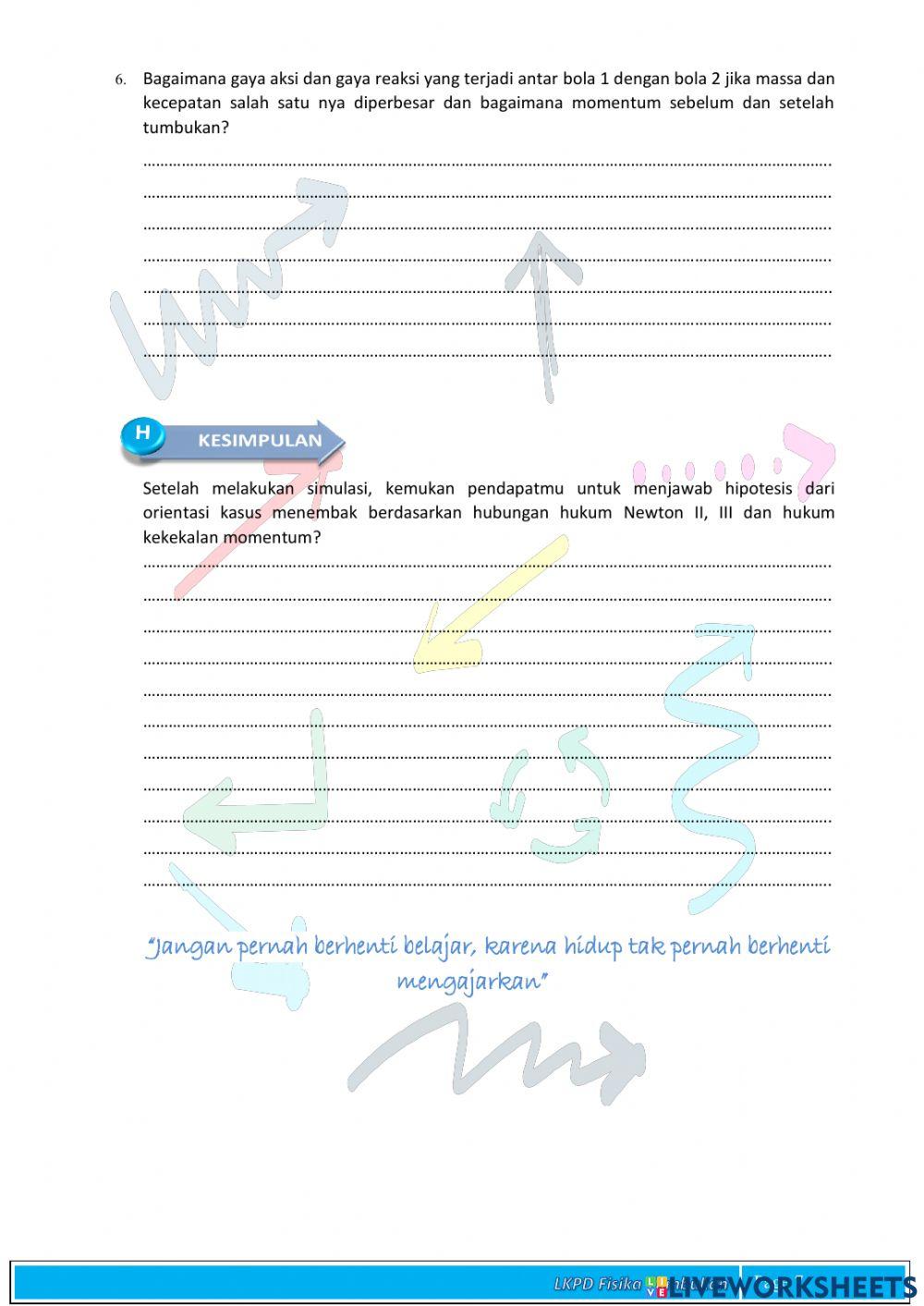 LKPD Hk. Kekekalan Momentum