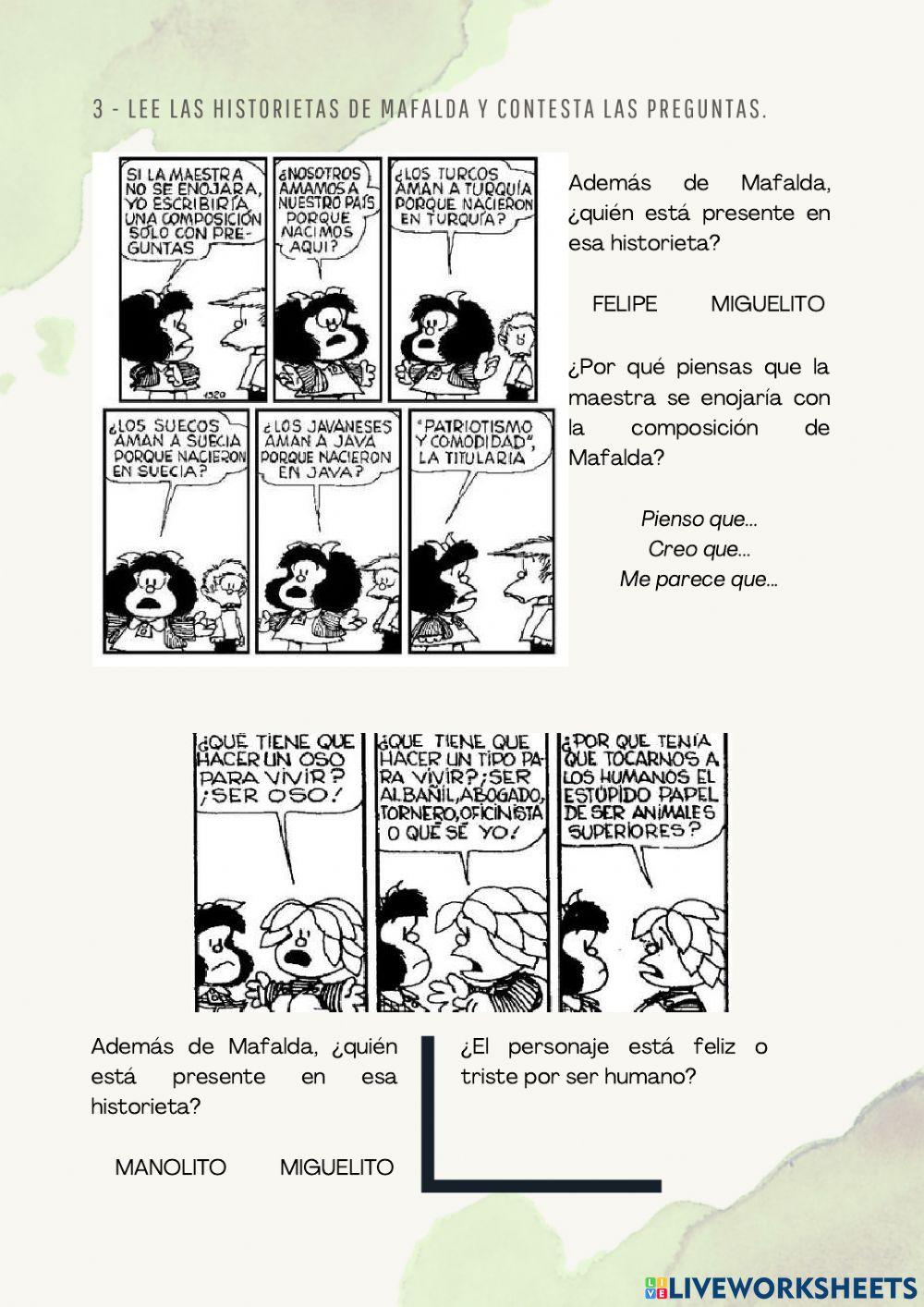 Mafalda y las profesiones