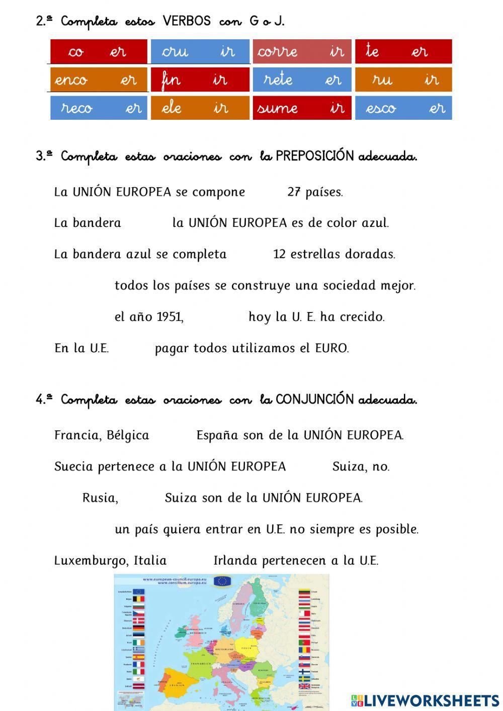 Comprensión Lectora 3º EP 17.- 9 de mayo DÍA DE EUROPA