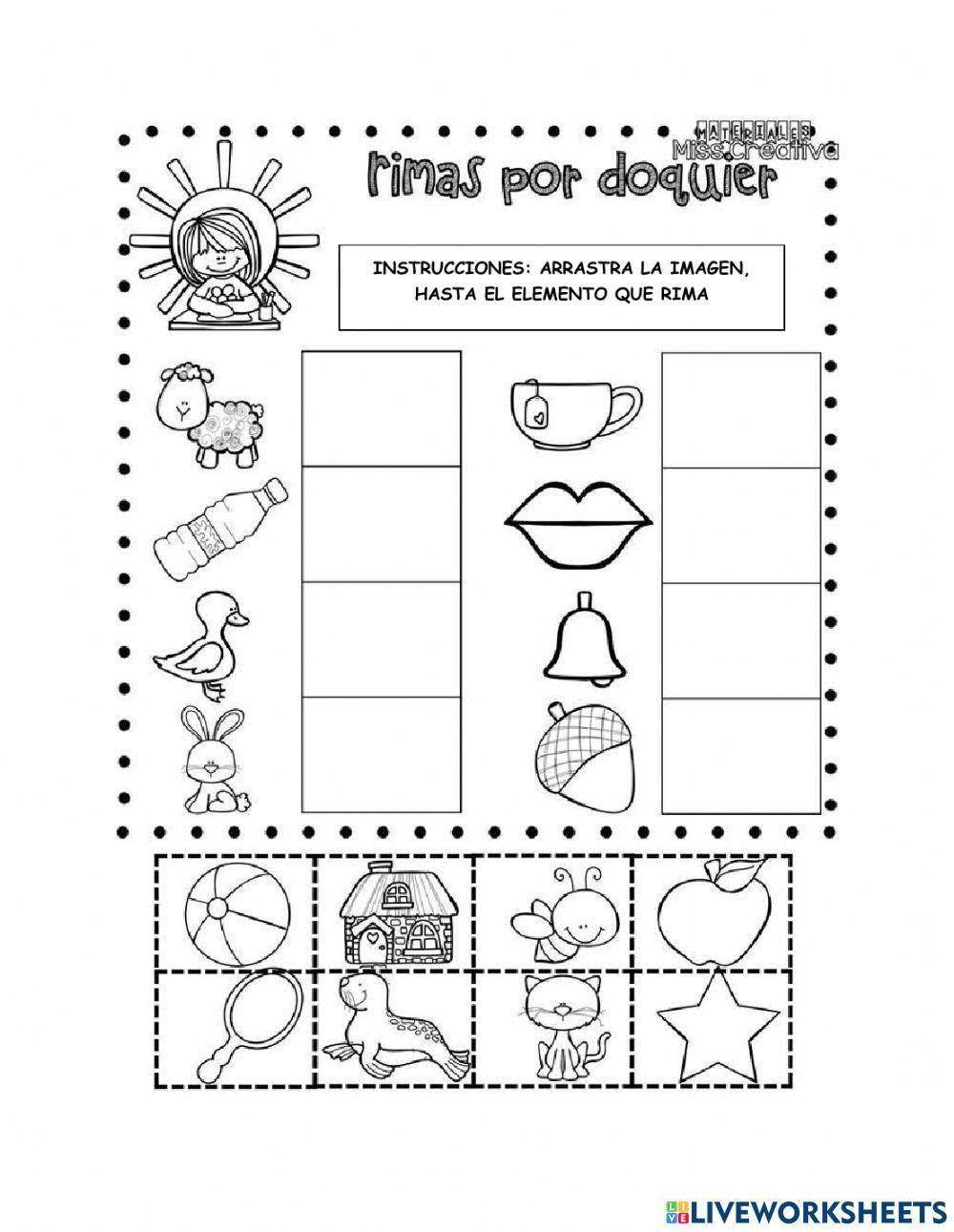 Rimas online exercise for NIVEL INICIAL | Live Worksheets