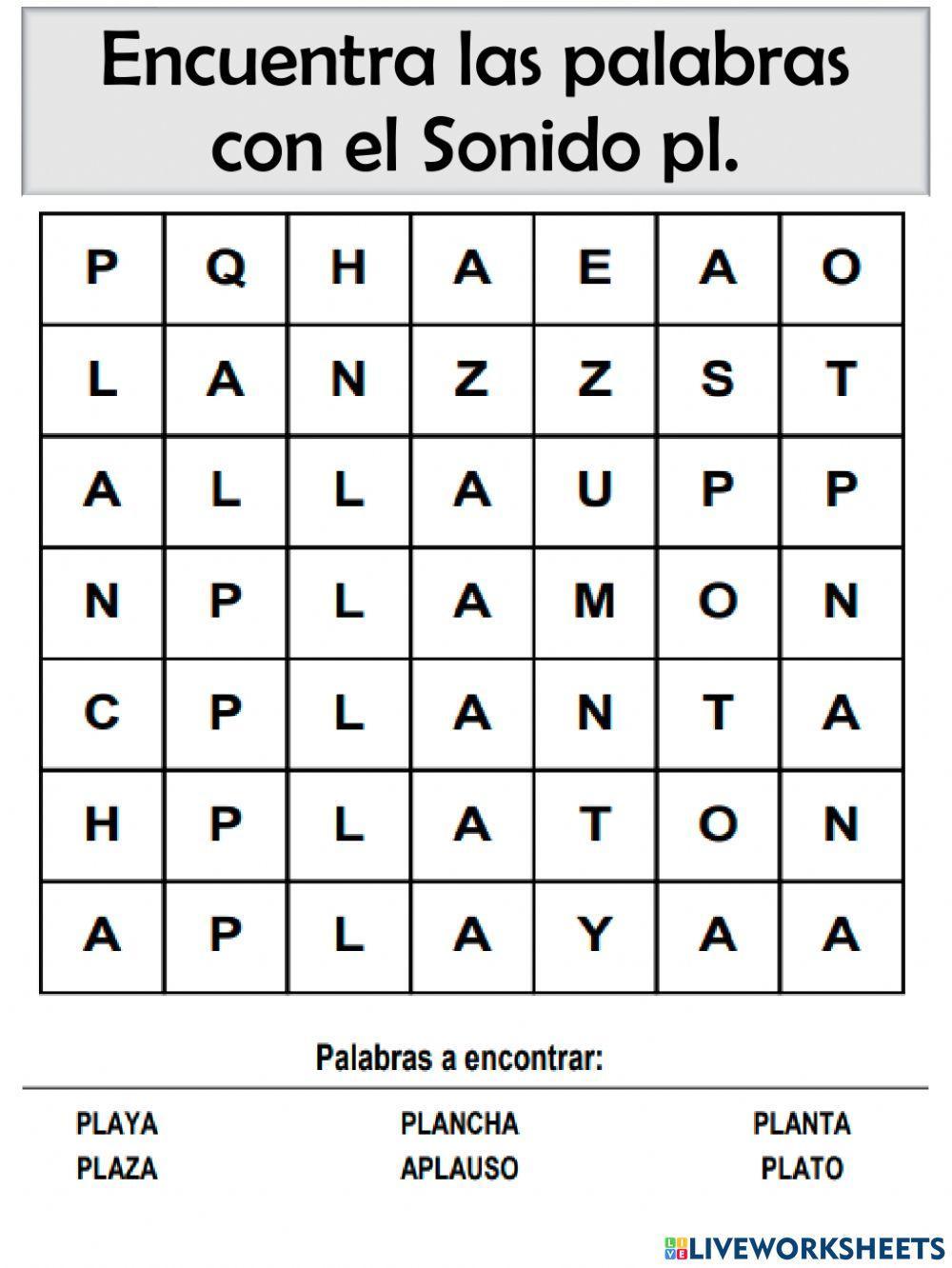 Vocabulario del sonido pl