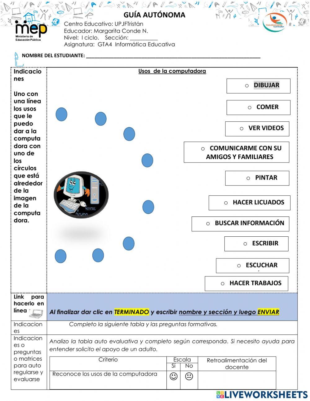Usos de la computadora