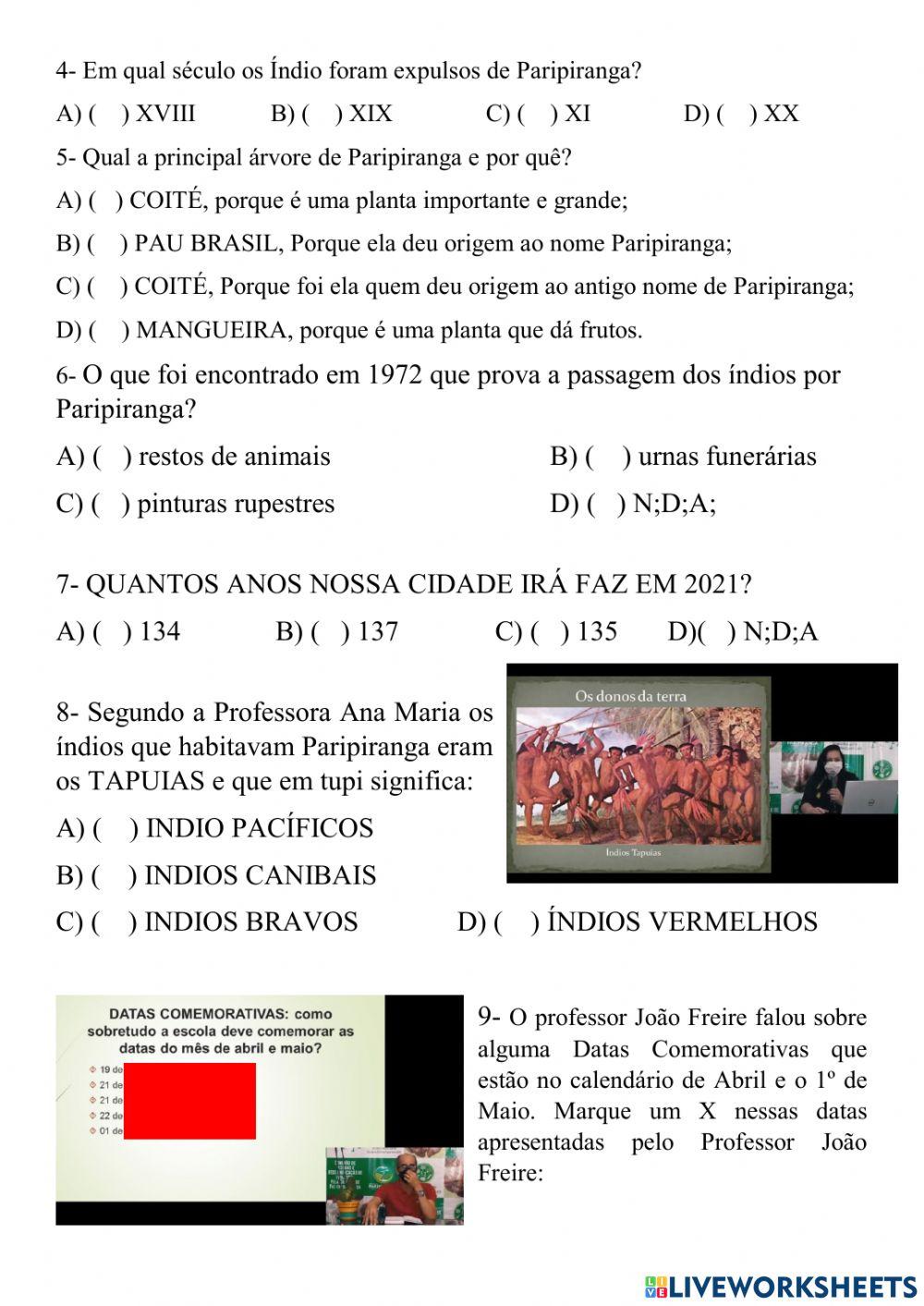 Fala EDUCAÇÃO DE 01 DE MAIO