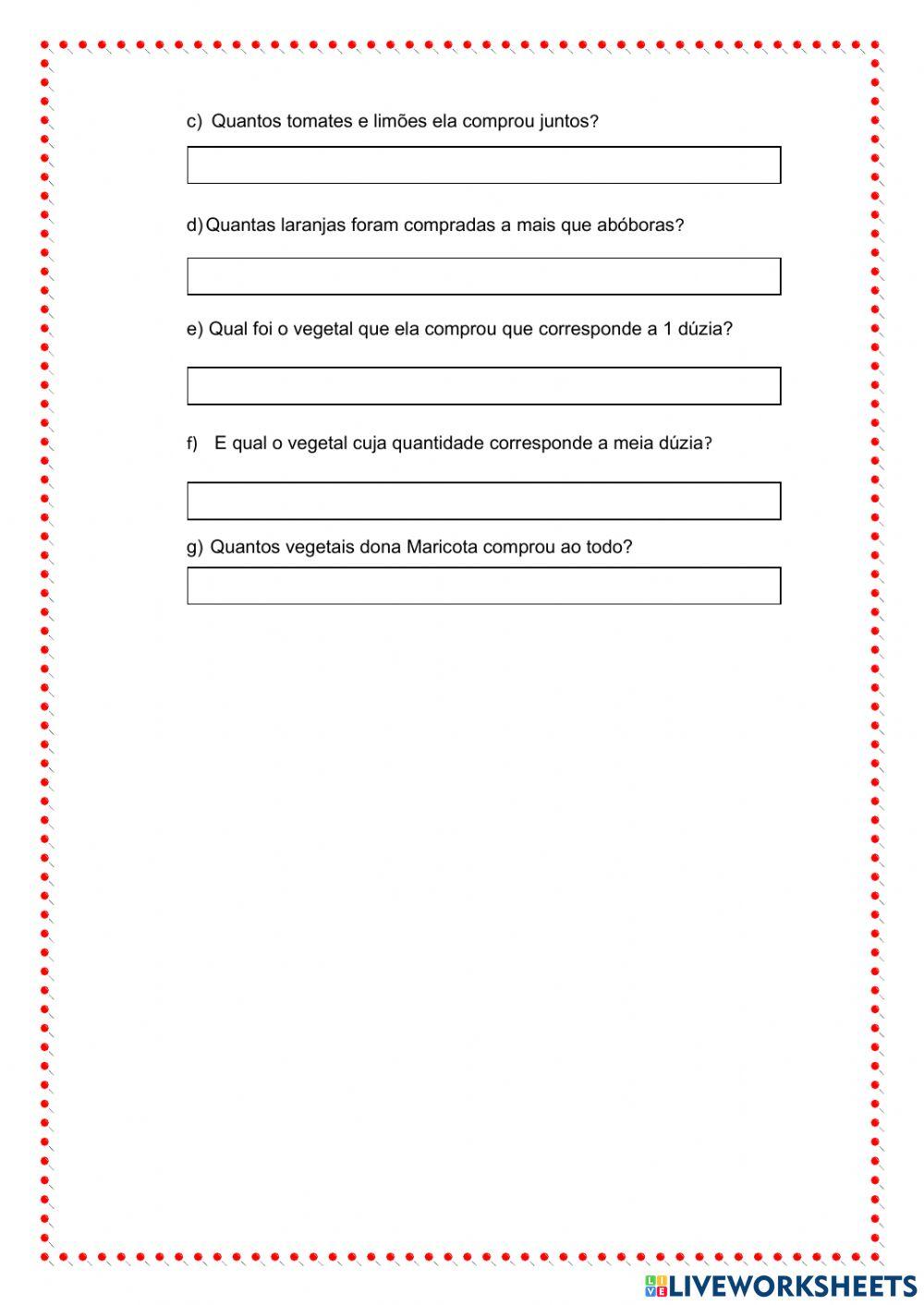 Sequência didática A cesta de Dona Maricota