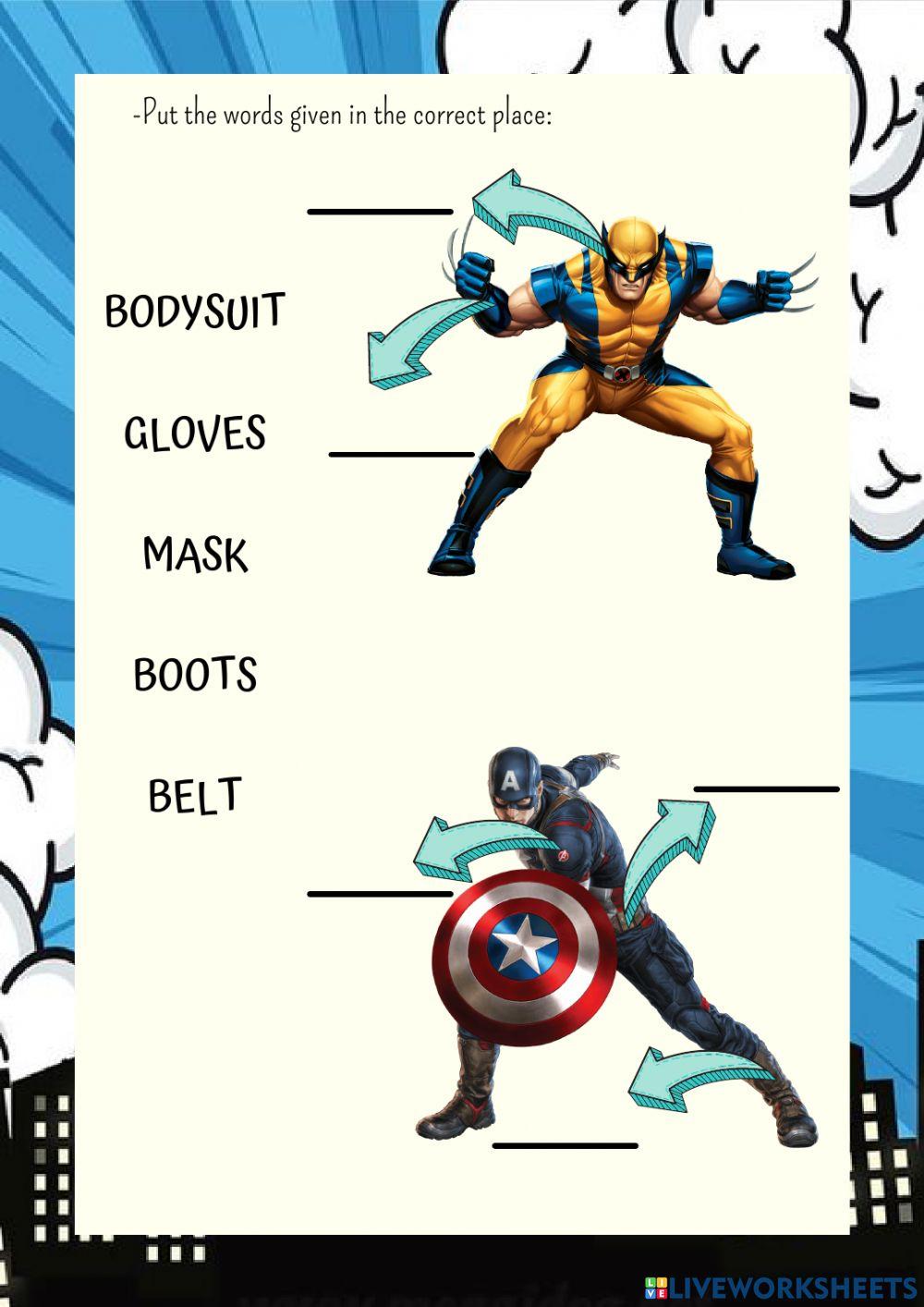 Superheroes & clothes